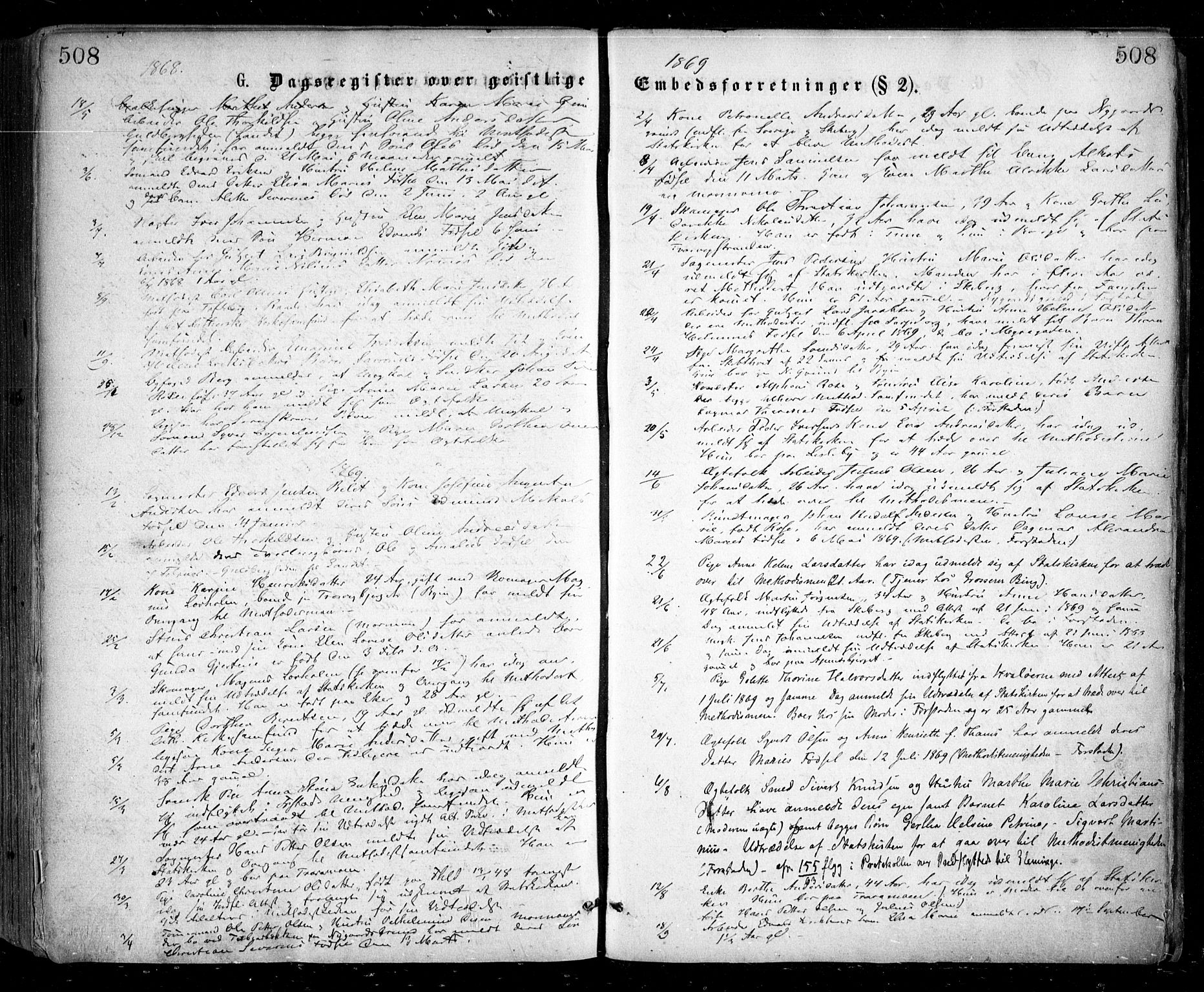 Glemmen prestekontor Kirkebøker, SAO/A-10908/F/Fa/L0008: Parish register (official) no. 8, 1862-1871, p. 508
