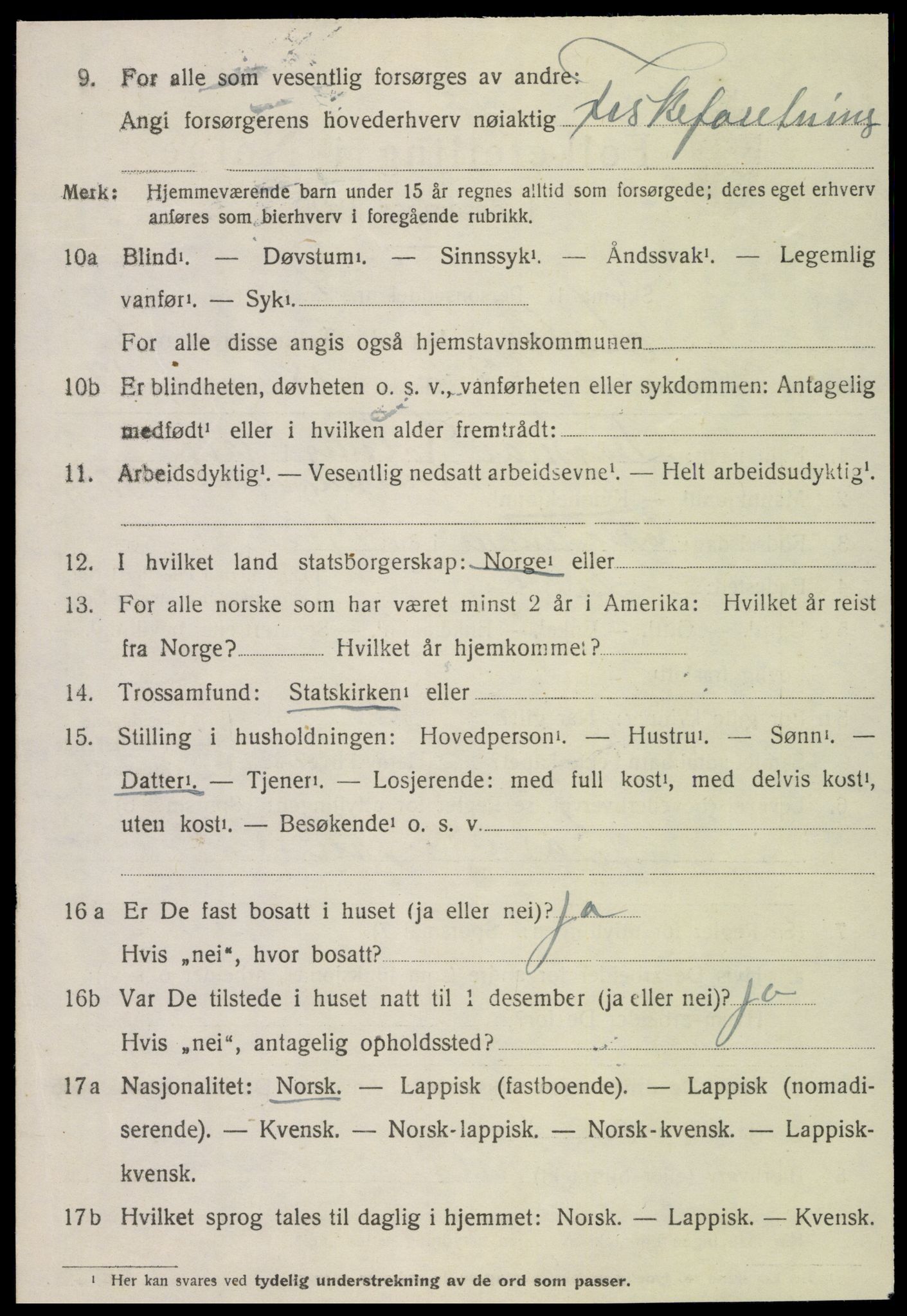 SAT, 1920 census for Leka, 1920, p. 2778