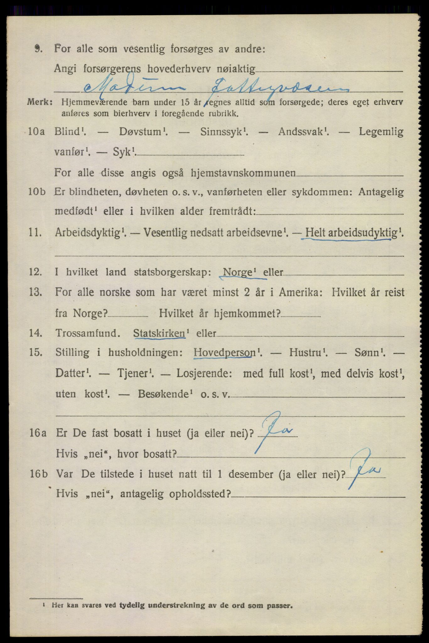 SAKO, 1920 census for Modum, 1920, p. 6458