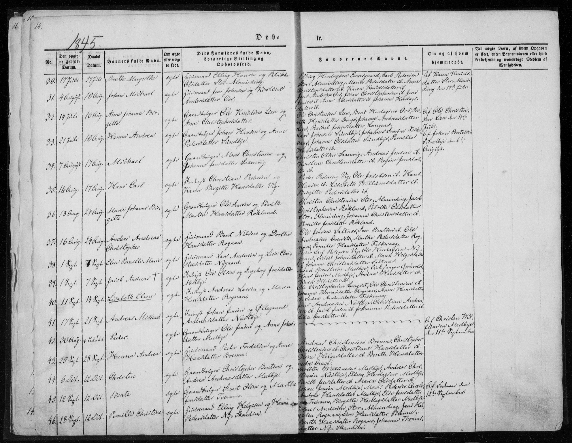 Ministerialprotokoller, klokkerbøker og fødselsregistre - Nordland, AV/SAT-A-1459/847/L0666: Parish register (official) no. 847A06, 1842-1871, p. 14