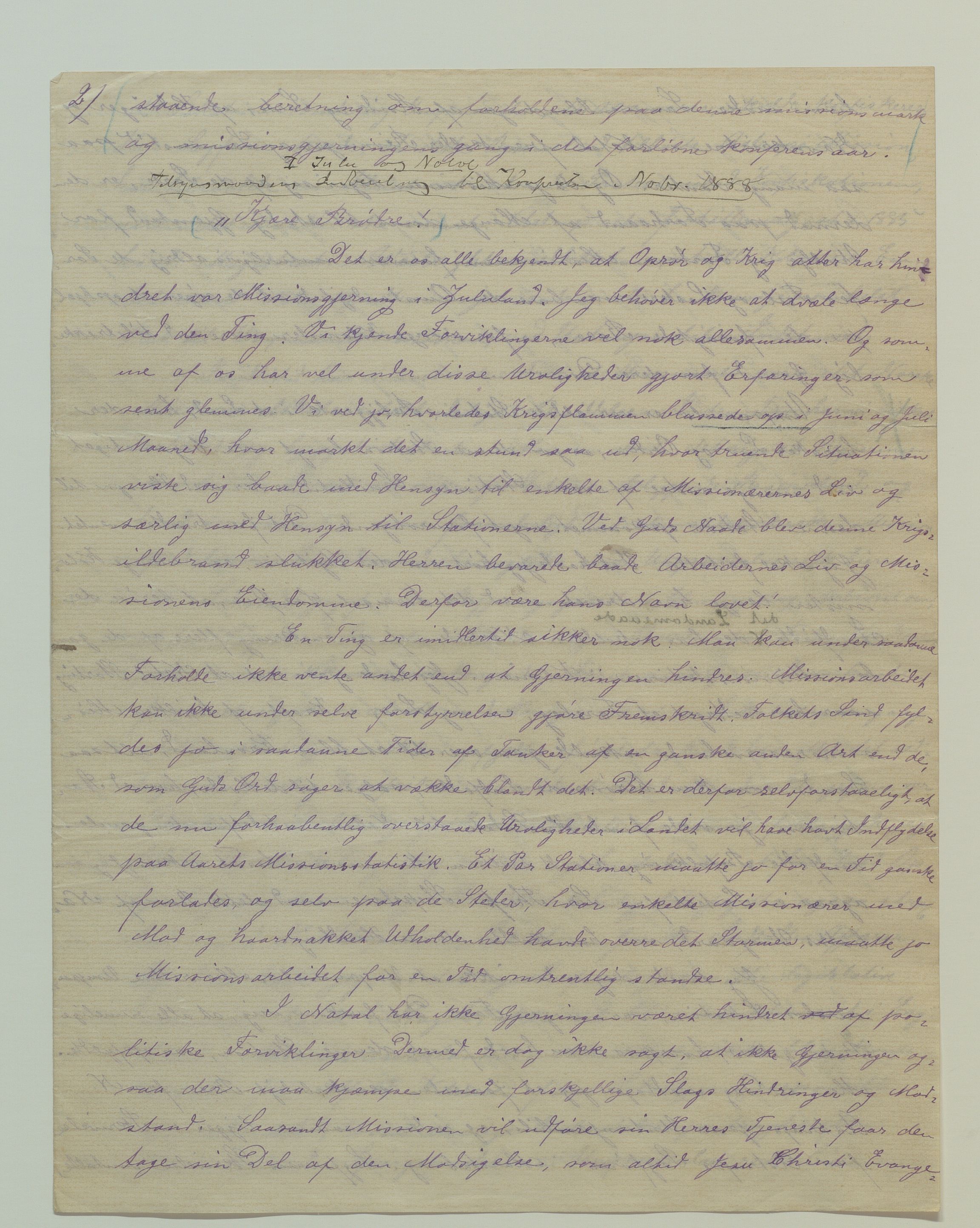 Det Norske Misjonsselskap - hovedadministrasjonen, VID/MA-A-1045/D/Da/Daa/L0037/0007: Konferansereferat og årsberetninger / Konferansereferat fra Sør-Afrika., 1888