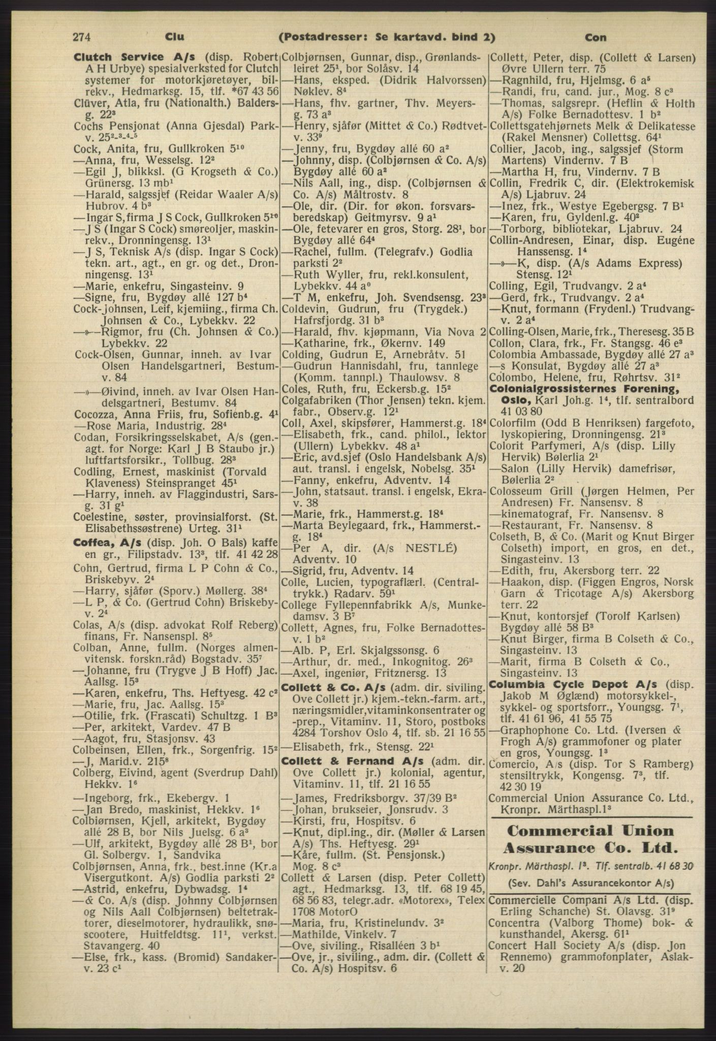 Kristiania/Oslo adressebok, PUBL/-, 1965-1966, p. 274