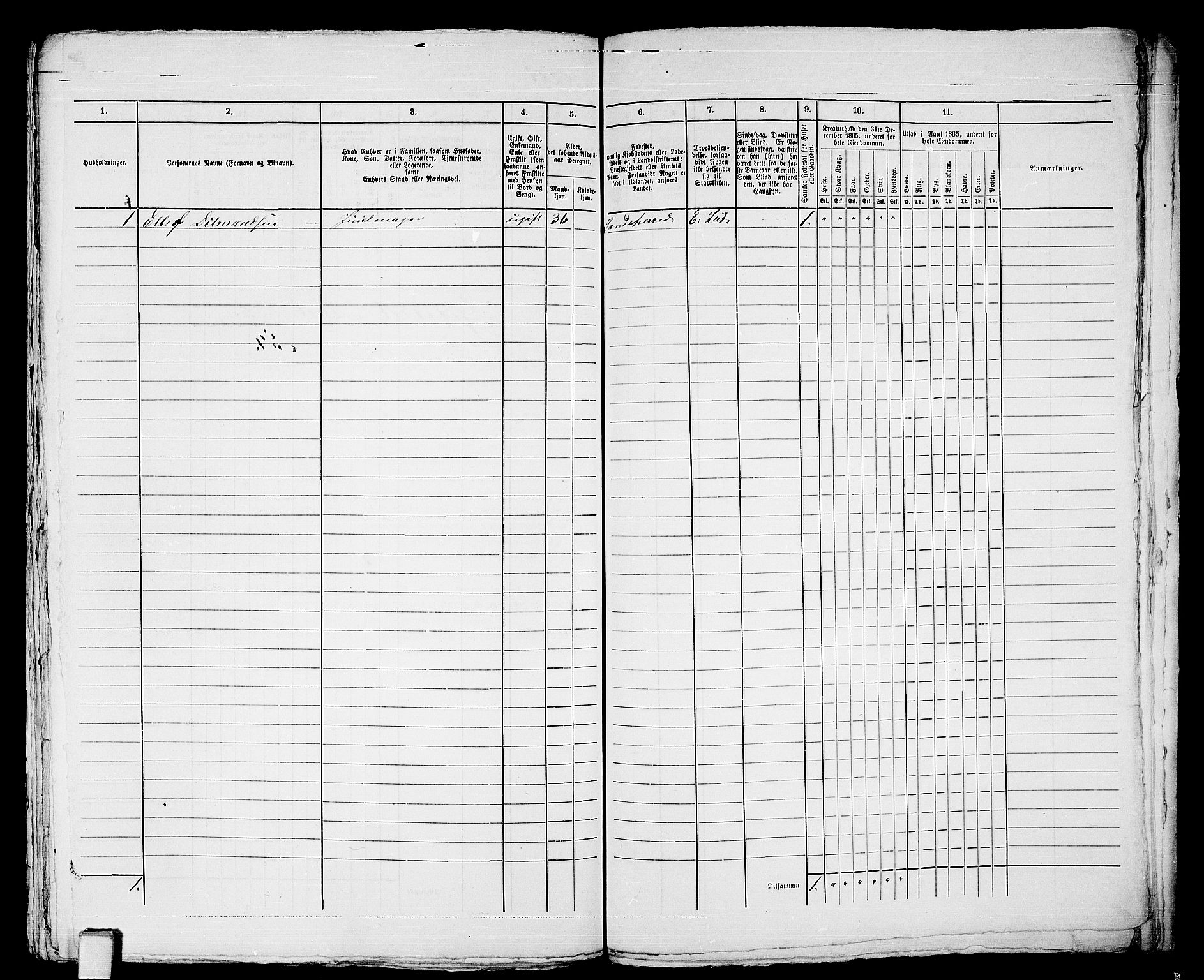 RA, 1865 census for Sandeherred/Sandefjord, 1865, p. 573