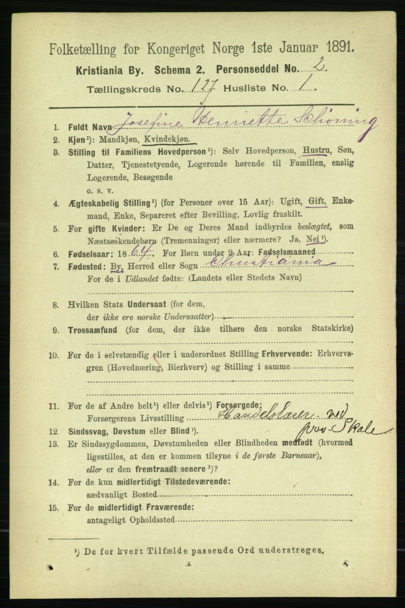 RA, 1891 census for 0301 Kristiania, 1891, p. 67826