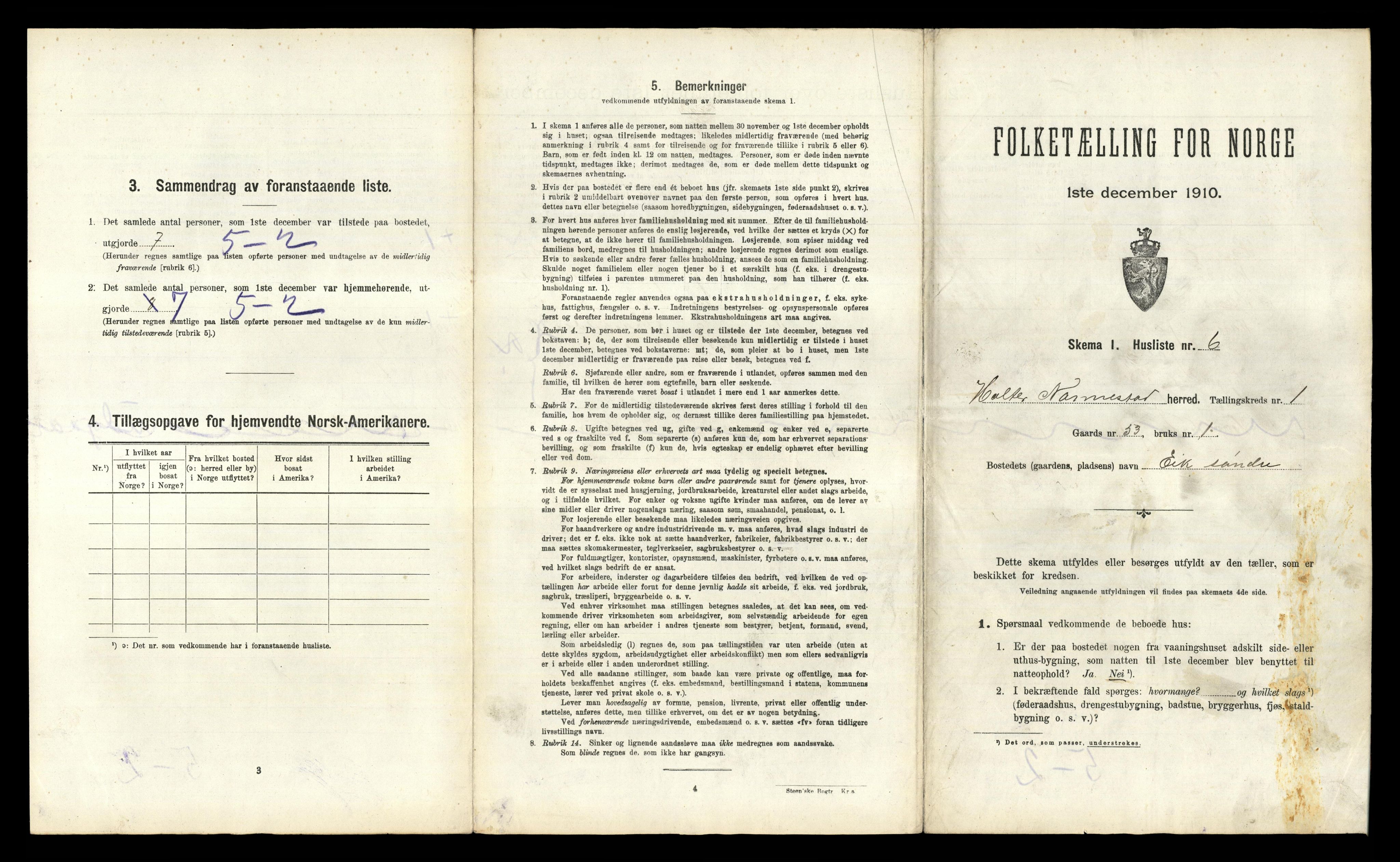 RA, 1910 census for Nannestad, 1910, p. 59