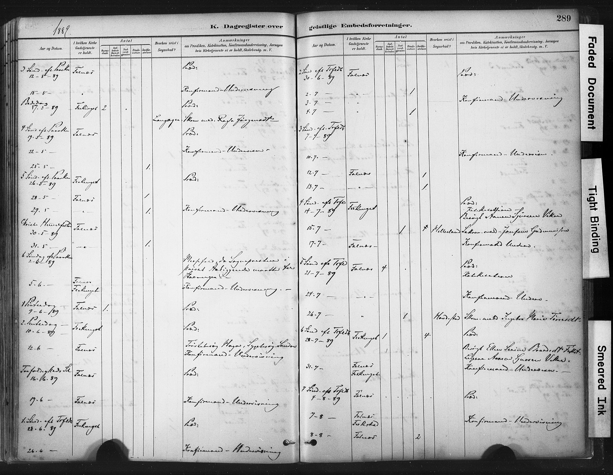 Skudenes sokneprestkontor, AV/SAST-A -101849/H/Ha/Haa/L0009: Parish register (official) no. A 6, 1882-1912, p. 289