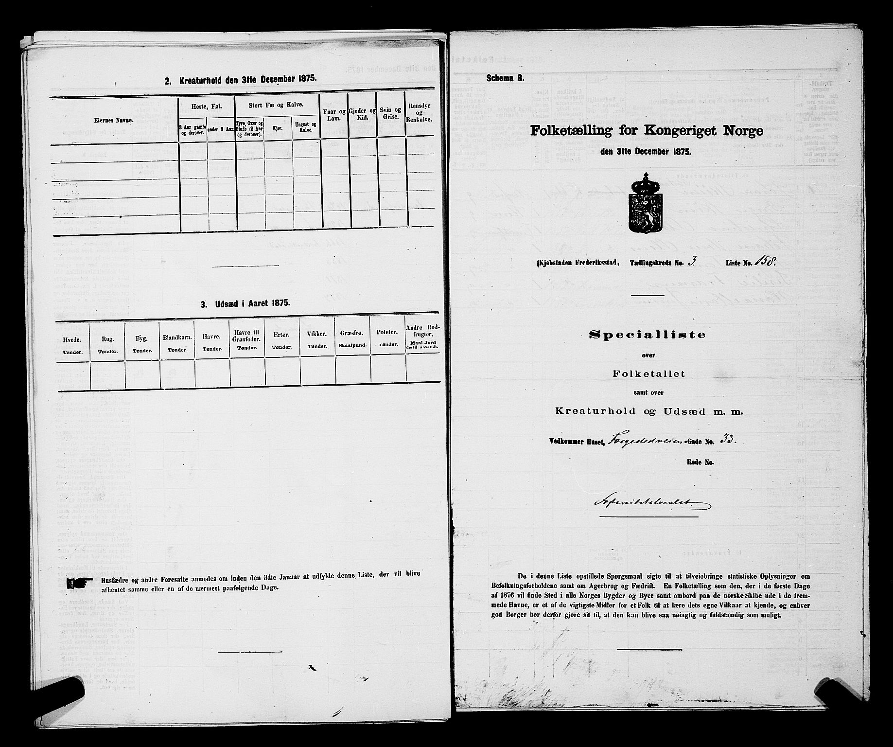 RA, 1875 census for 0103B Fredrikstad/Fredrikstad, 1875, p. 493