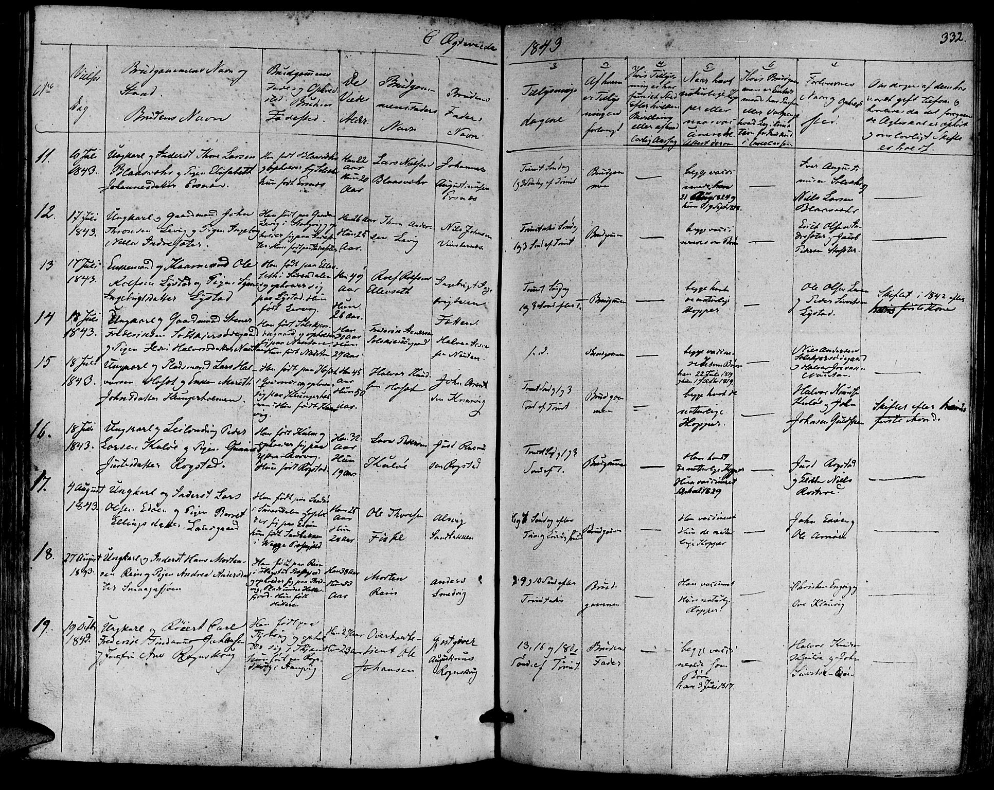 Ministerialprotokoller, klokkerbøker og fødselsregistre - Møre og Romsdal, AV/SAT-A-1454/581/L0936: Parish register (official) no. 581A04, 1836-1852, p. 332