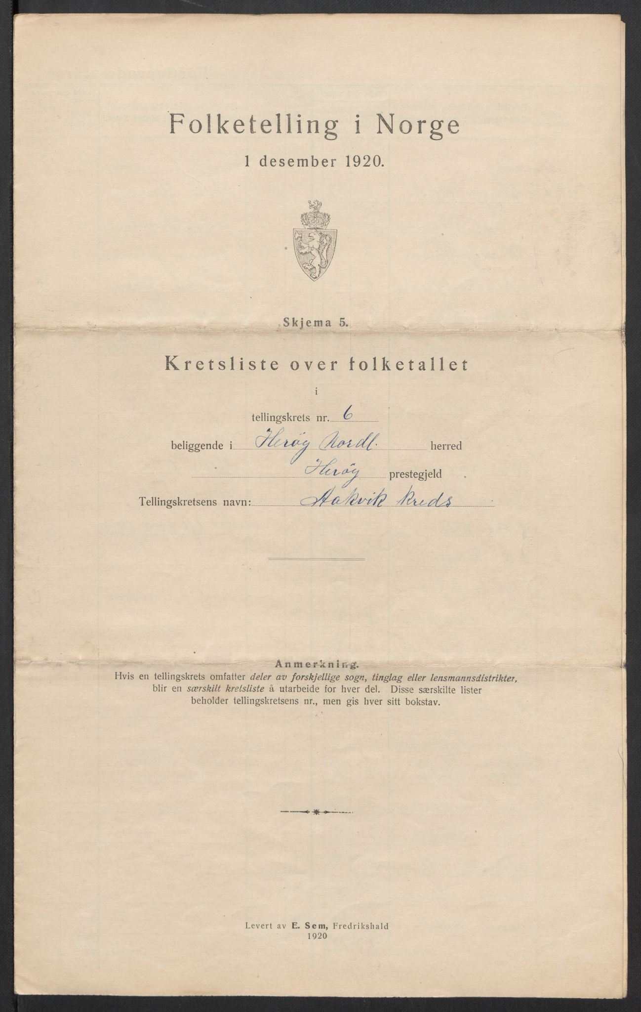 SAT, 1920 census for Herøy, 1920, p. 21