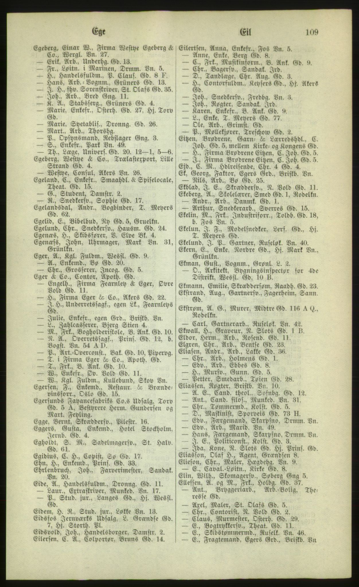 Kristiania/Oslo adressebok, PUBL/-, 1880, p. 109