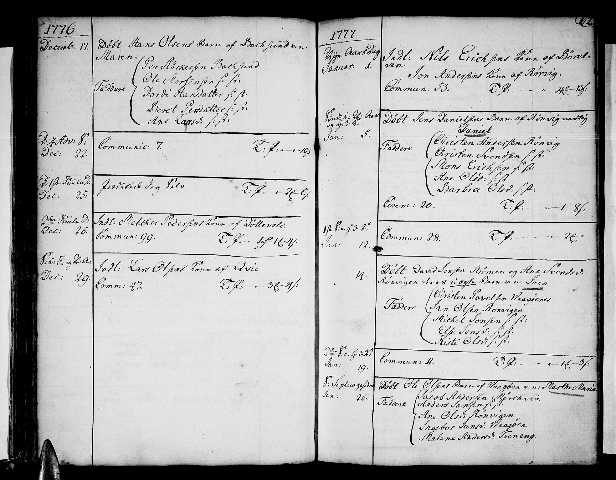Ministerialprotokoller, klokkerbøker og fødselsregistre - Nordland, SAT/A-1459/801/L0003: Parish register (official) no. 801A03, 1762-1795, p. 62