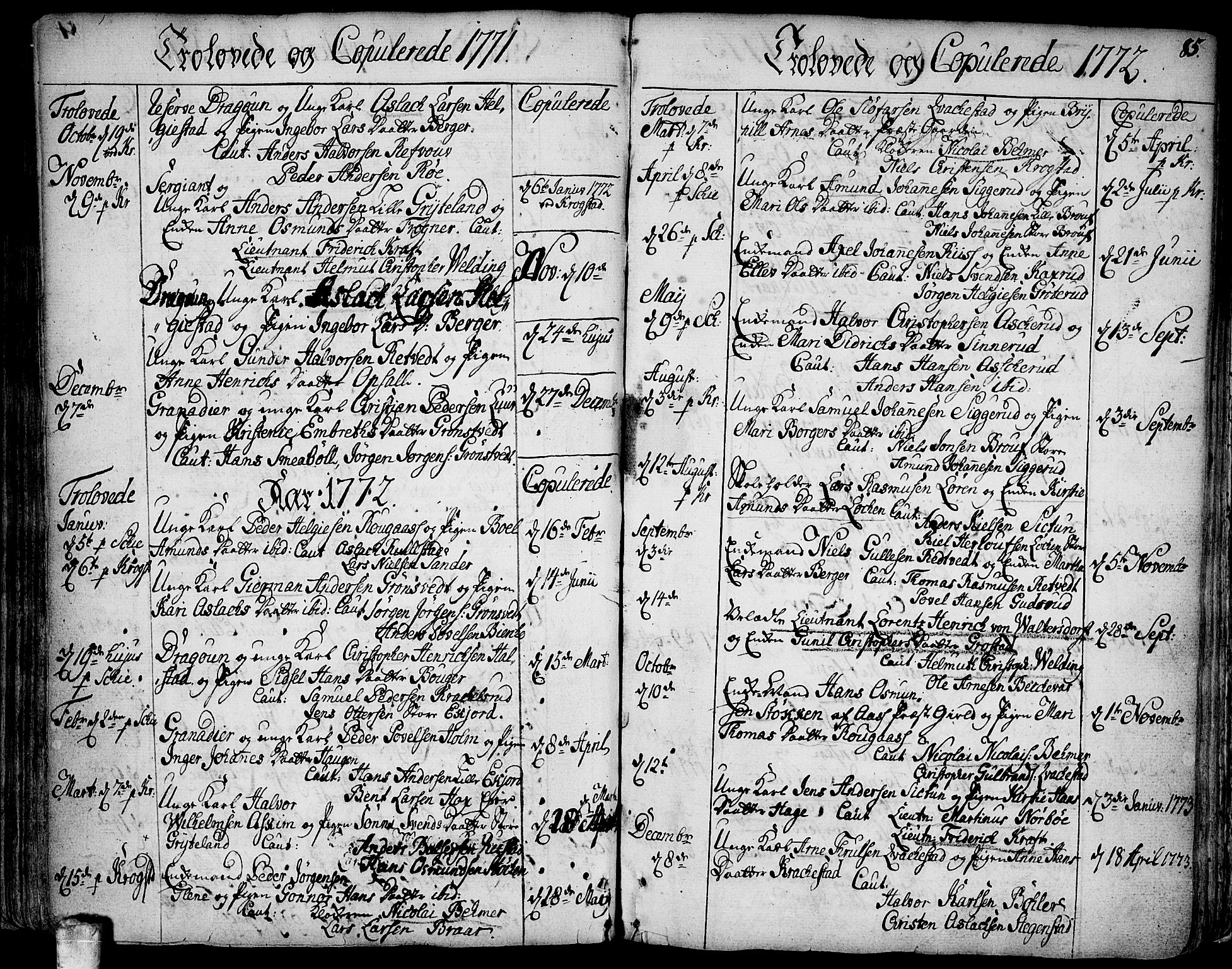 Kråkstad prestekontor Kirkebøker, SAO/A-10125a/F/Fa/L0001: Parish register (official) no. I 1, 1736-1785, p. 85