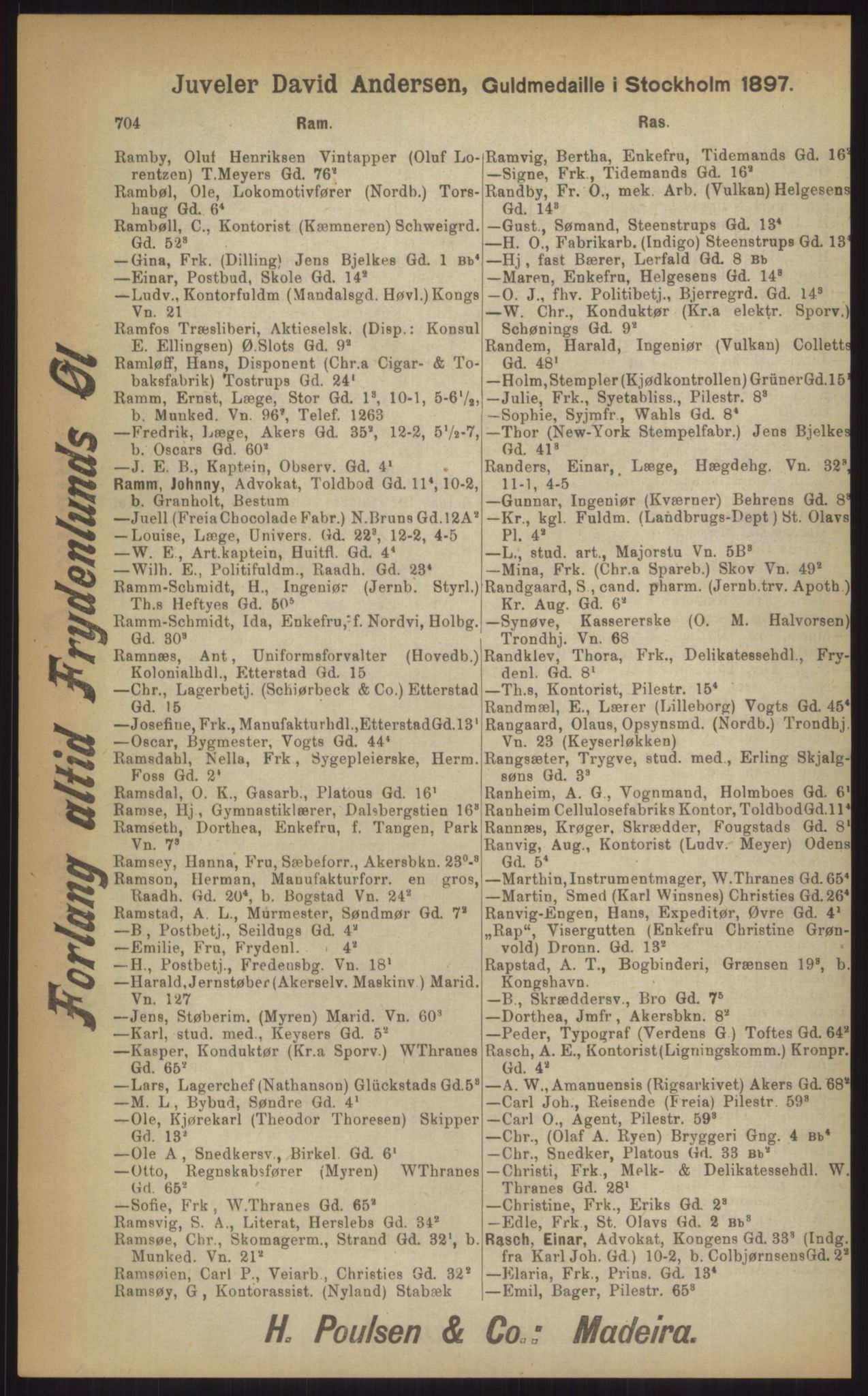 Kristiania/Oslo adressebok, PUBL/-, 1903, p. 704
