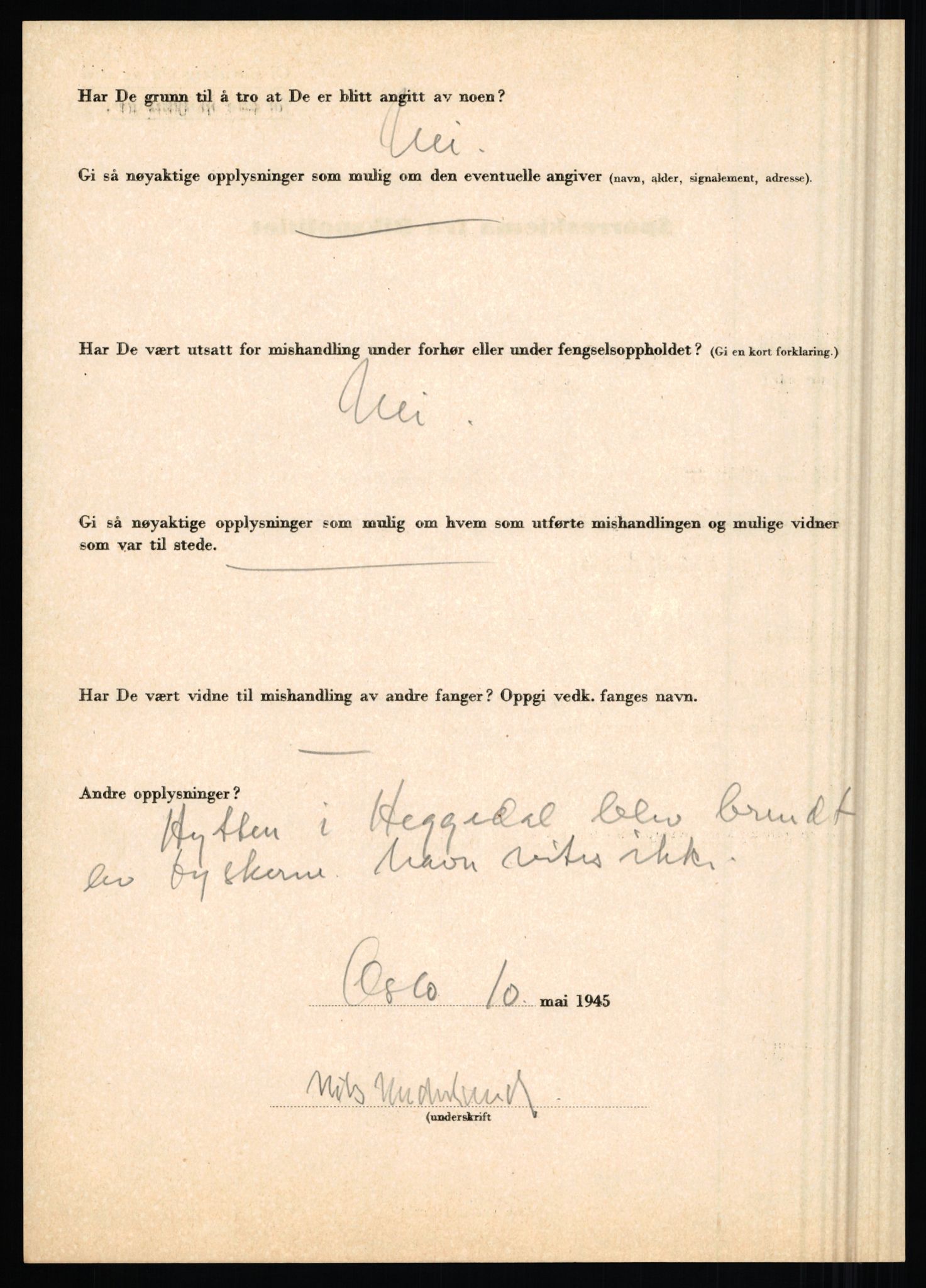 Rikspolitisjefen, AV/RA-S-1560/L/L0017: Tidemann, Hermann G. - Veum, Tjostolv, 1940-1945, p. 751