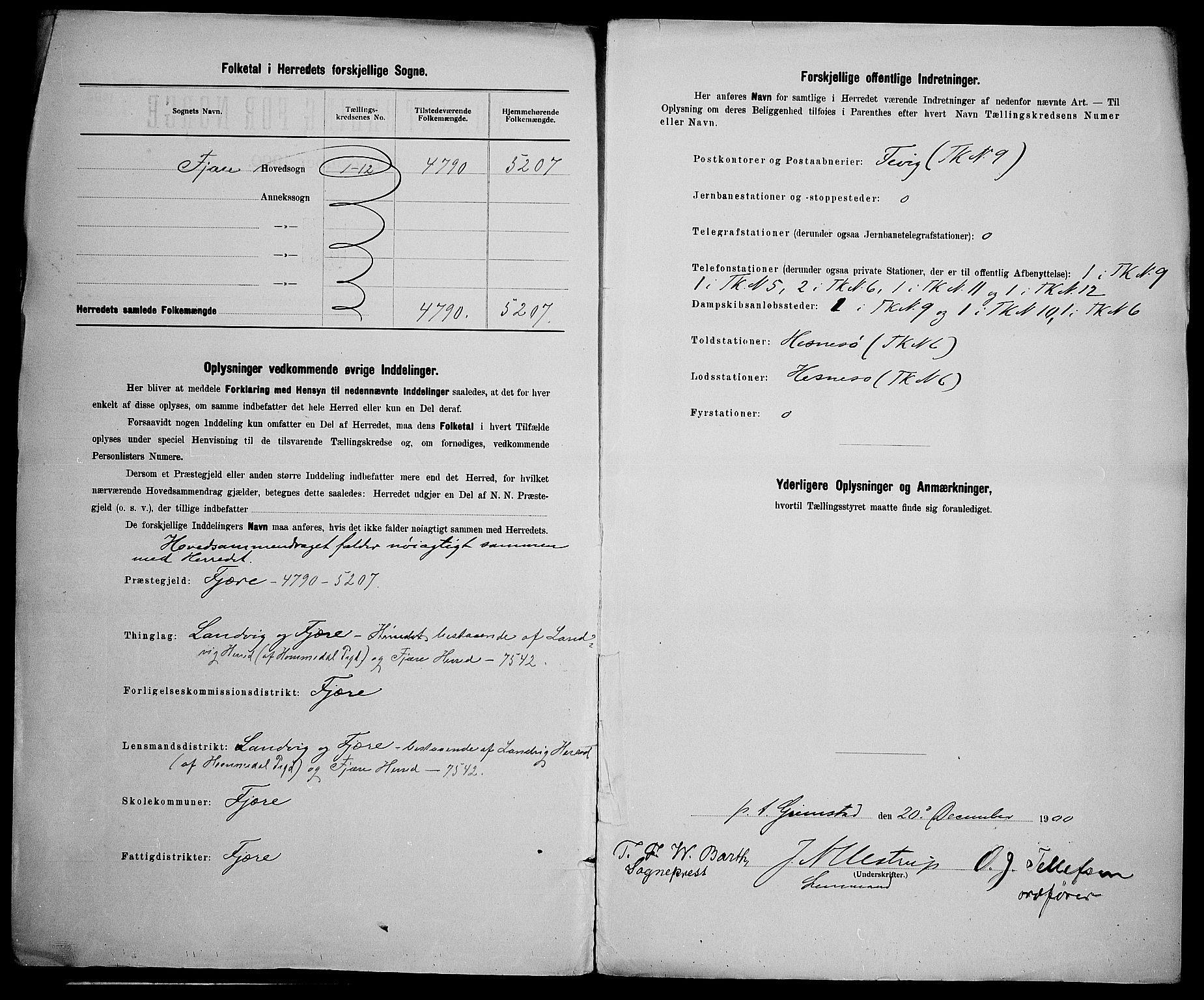 SAK, 1900 census for Fjære, 1900, p. 3