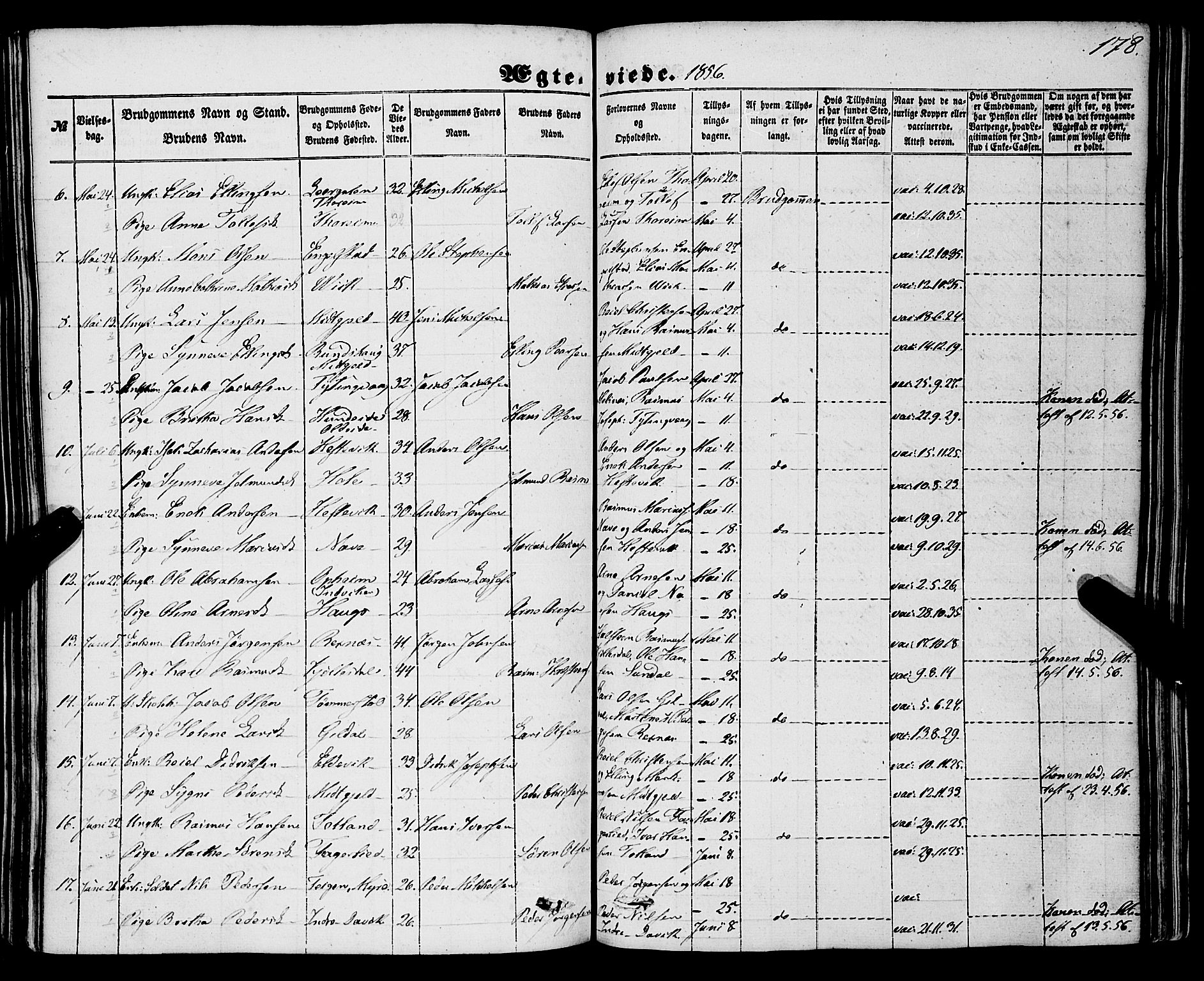 Davik sokneprestembete, AV/SAB-A-79701/H/Haa/Haaa/L0005: Parish register (official) no. A 5, 1850-1866, p. 178