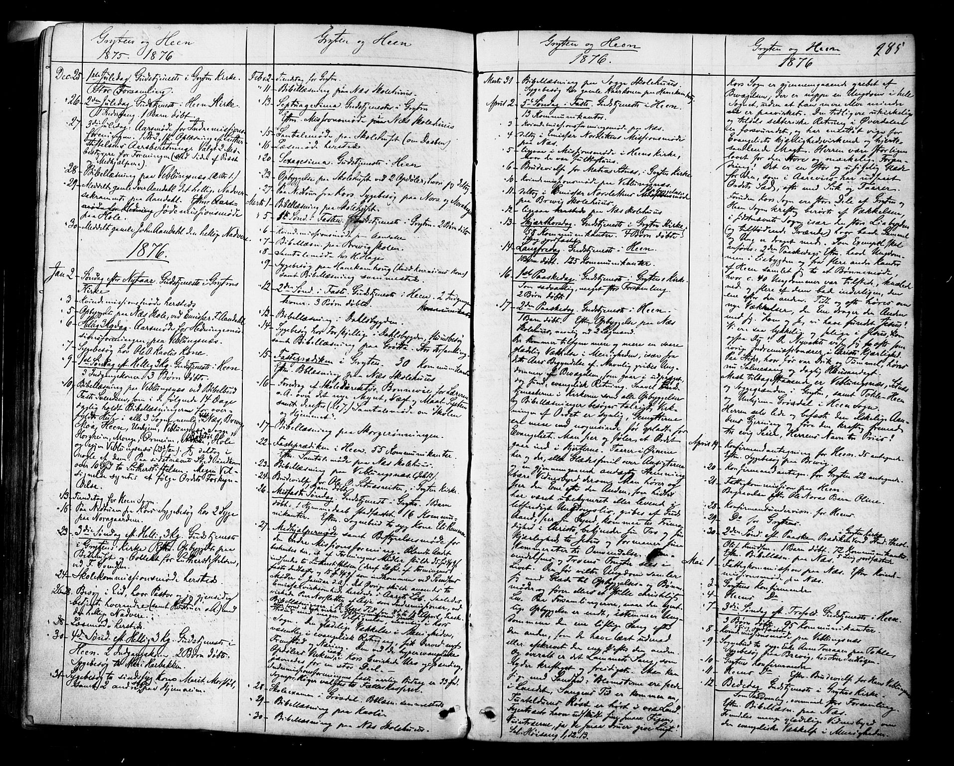 Ministerialprotokoller, klokkerbøker og fødselsregistre - Møre og Romsdal, SAT/A-1454/545/L0586: Parish register (official) no. 545A02, 1854-1877, p. 285