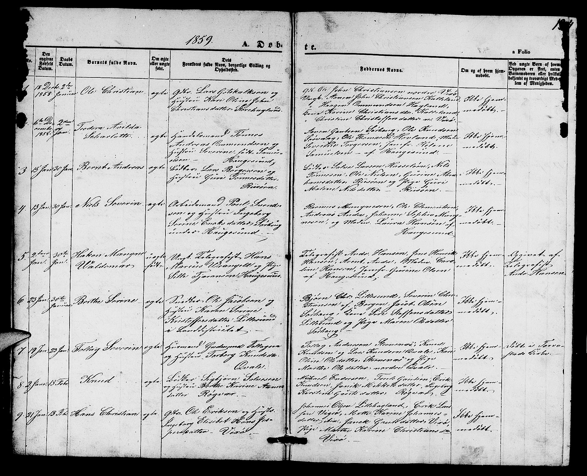 Torvastad sokneprestkontor, SAST/A -101857/H/Ha/Hab/L0006: Parish register (copy) no. B 6, 1858-1867, p. 13