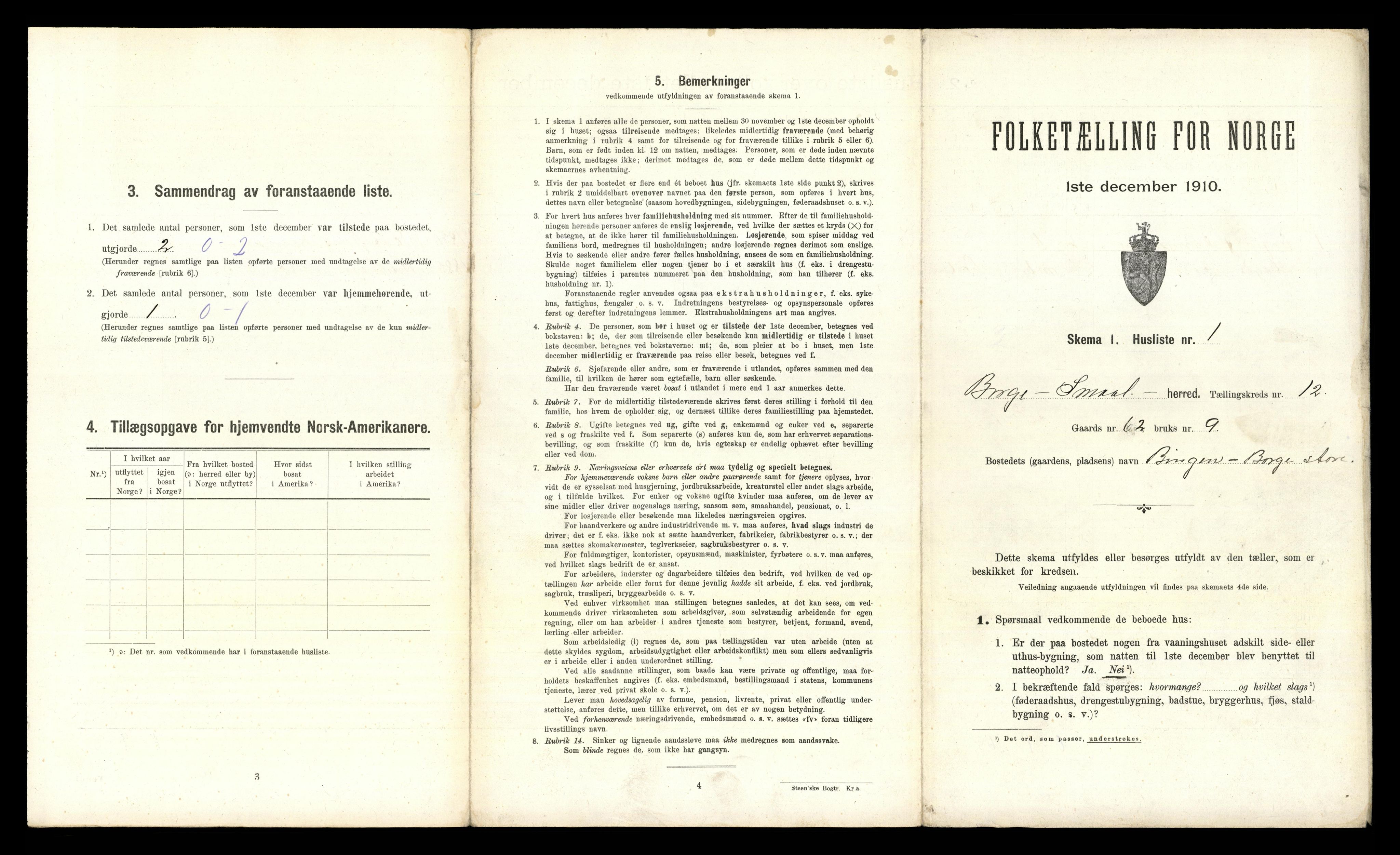 RA, 1910 census for Borge, 1910, p. 1734