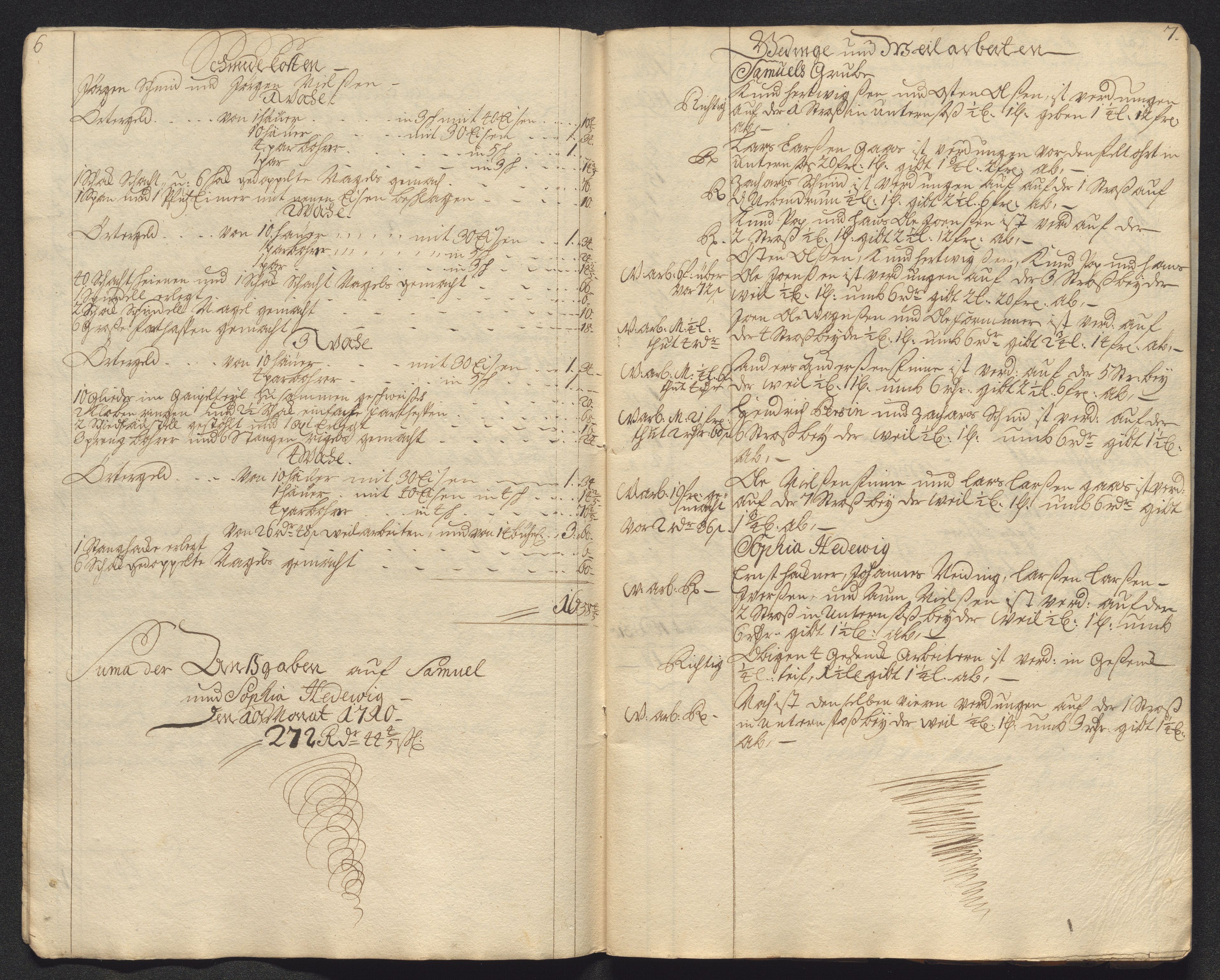 Kongsberg Sølvverk 1623-1816, AV/SAKO-EA-3135/001/D/Dc/Dcd/L0099: Utgiftsregnskap for gruver m.m., 1710, p. 436