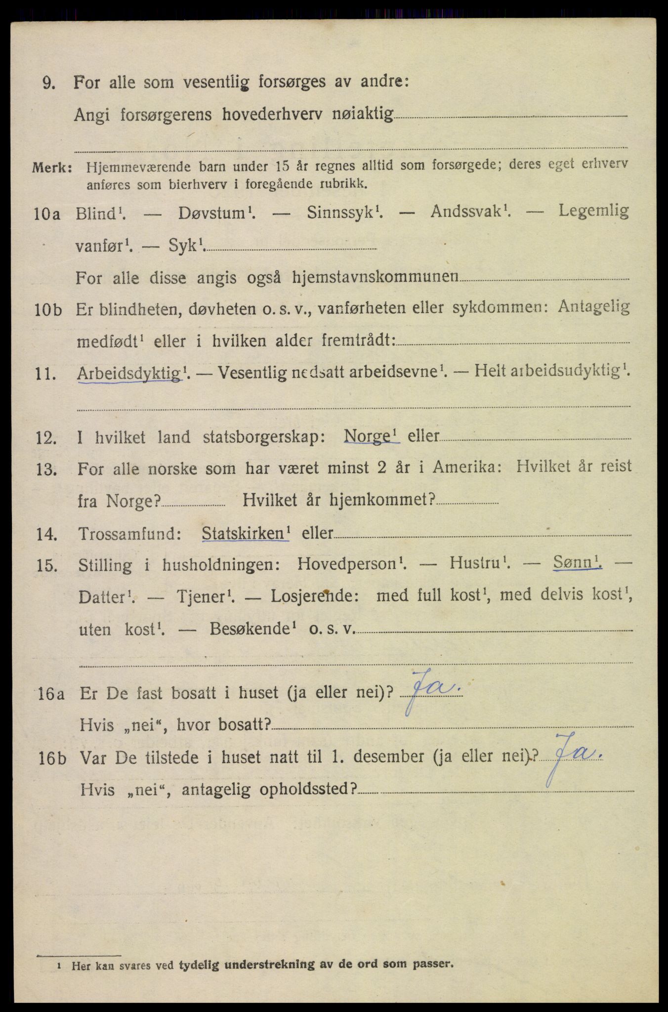 SAKO, 1920 census for Gjerpen, 1920, p. 9537