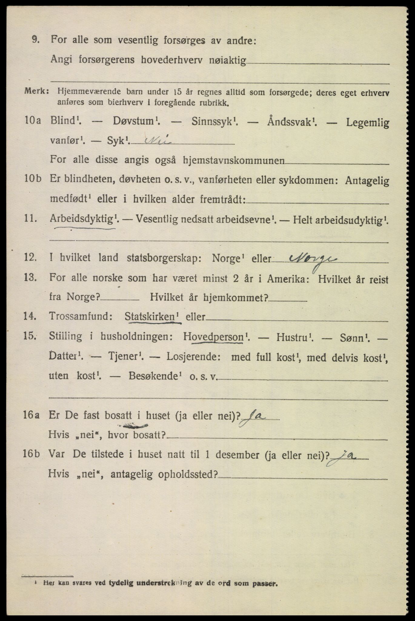 SAK, 1920 census for Greipstad, 1920, p. 1637