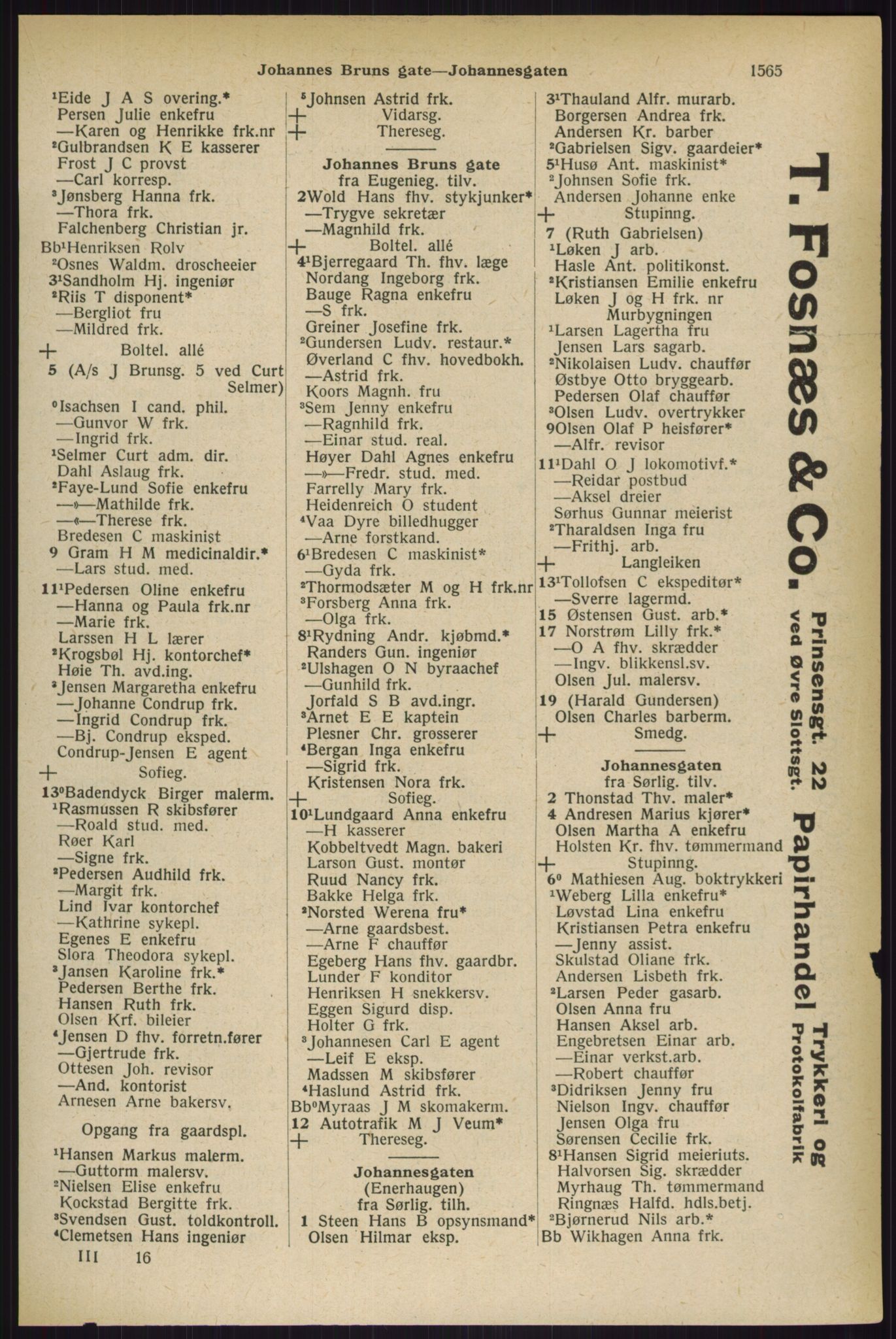 Kristiania/Oslo adressebok, PUBL/-, 1927, p. 1565