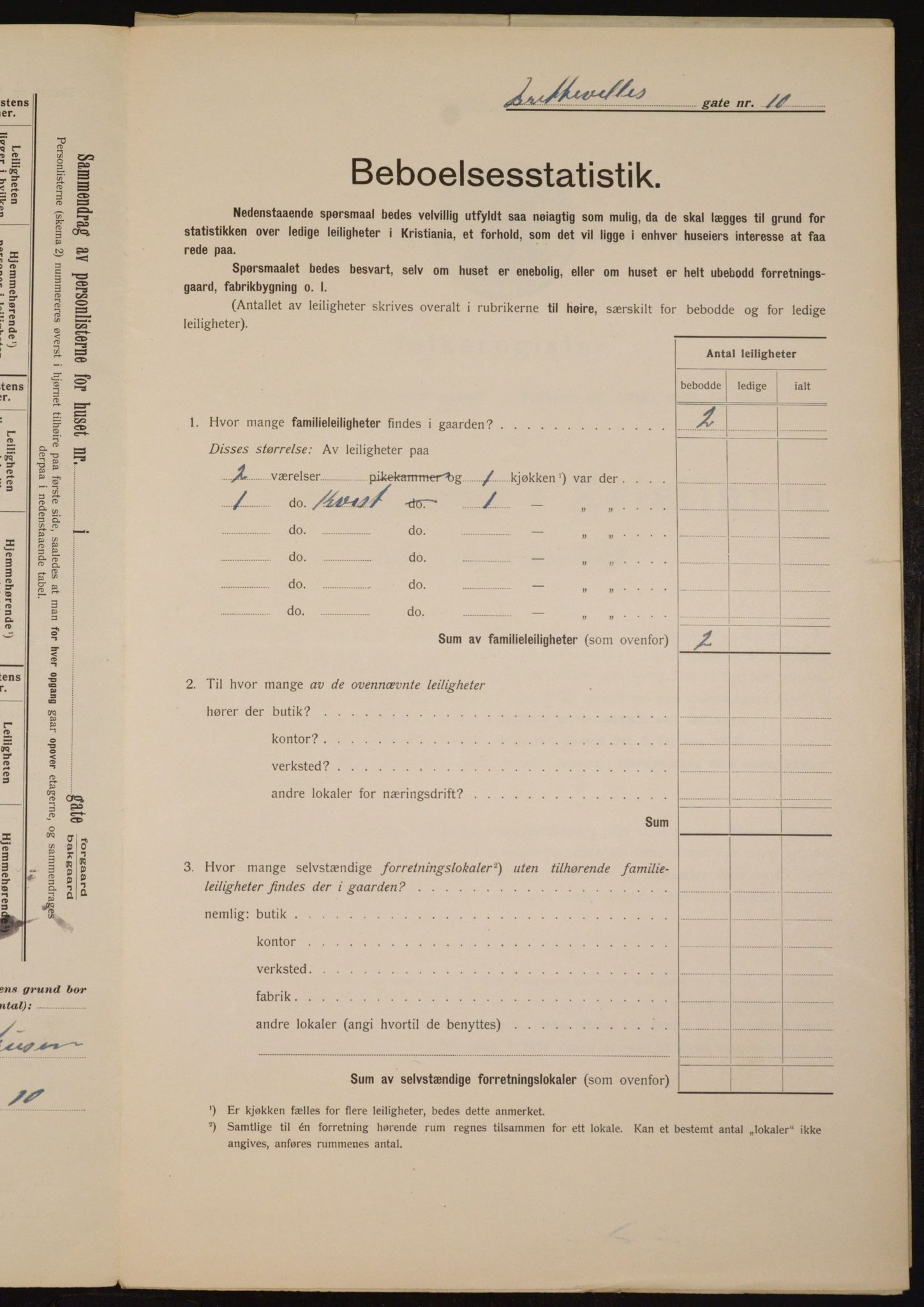 OBA, Municipal Census 1912 for Kristiania, 1912, p. 8613