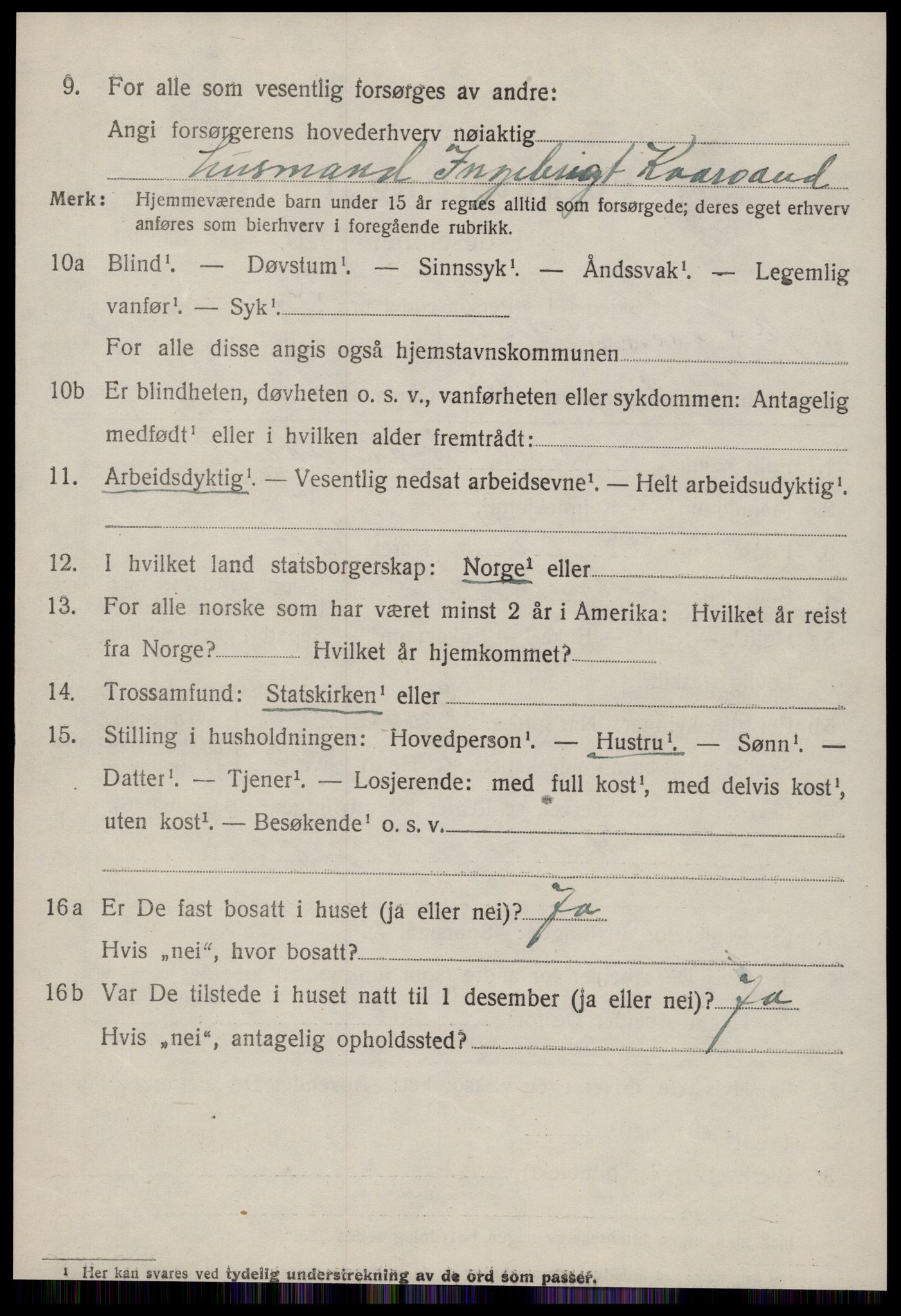 SAT, 1920 census for Stangvik, 1920, p. 781