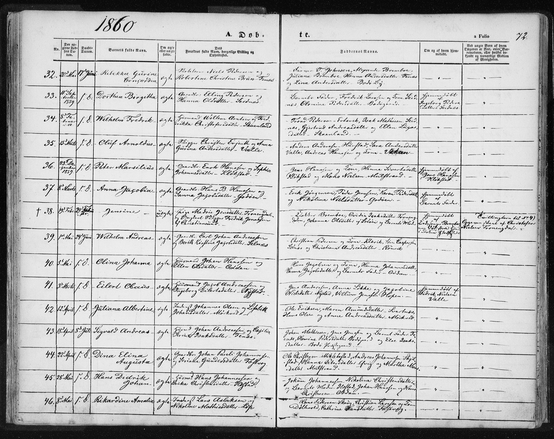 Ministerialprotokoller, klokkerbøker og fødselsregistre - Nordland, SAT/A-1459/801/L0007: Parish register (official) no. 801A07, 1845-1863, p. 72