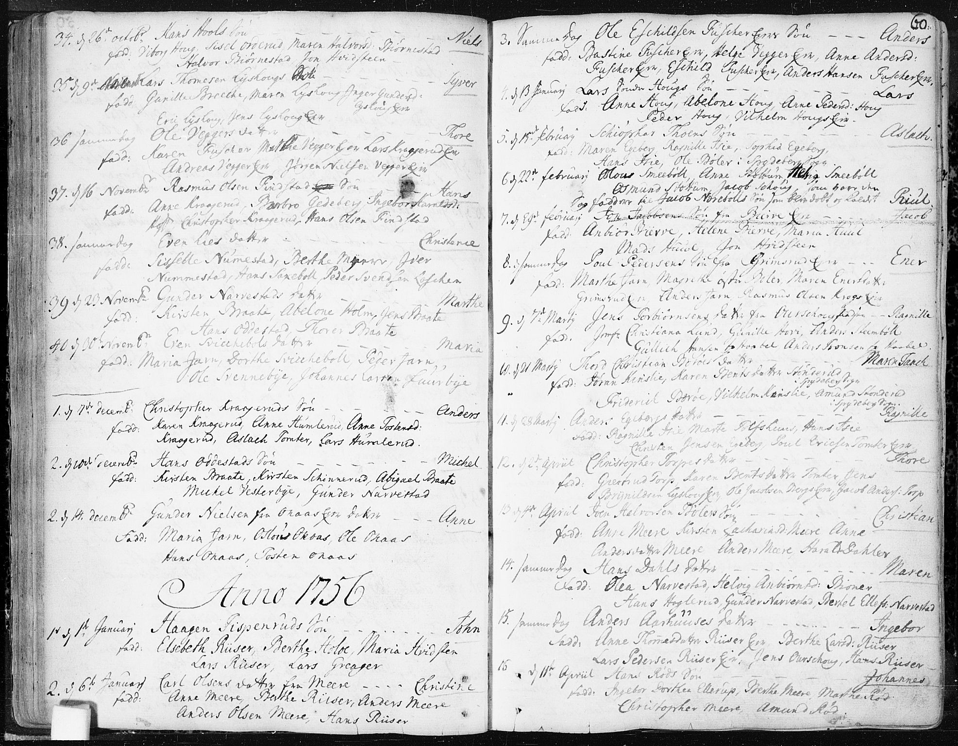 Hobøl prestekontor Kirkebøker, SAO/A-2002/F/Fa/L0001: Parish register (official) no. I 1, 1733-1814, p. 60