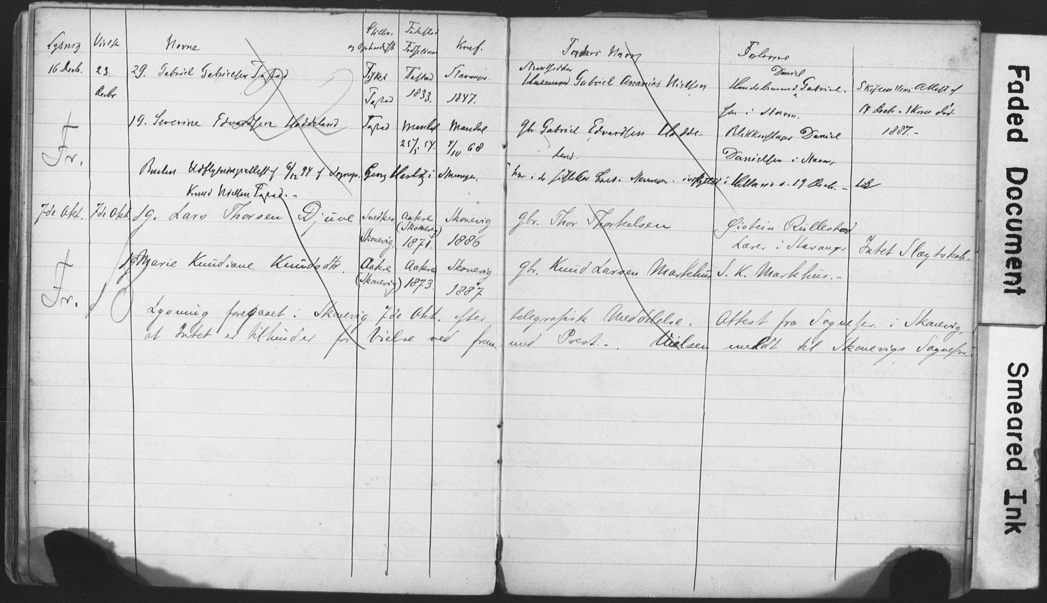 Hetland sokneprestkontor, AV/SAST-A-101826/70/705BA/L0002: Banns register no. 2, 1890-1898