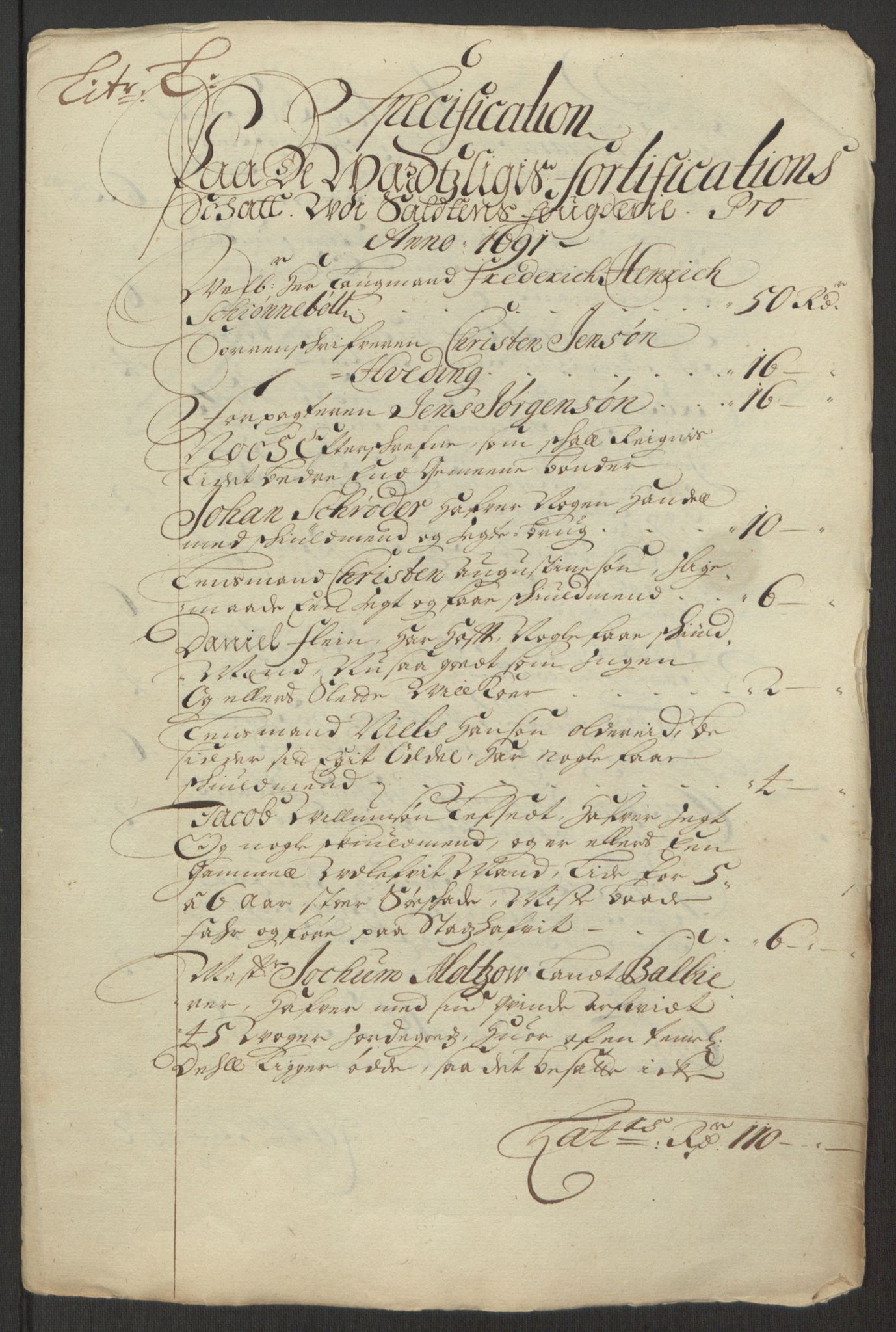 Rentekammeret inntil 1814, Reviderte regnskaper, Fogderegnskap, AV/RA-EA-4092/R66/L4577: Fogderegnskap Salten, 1691-1693, p. 232