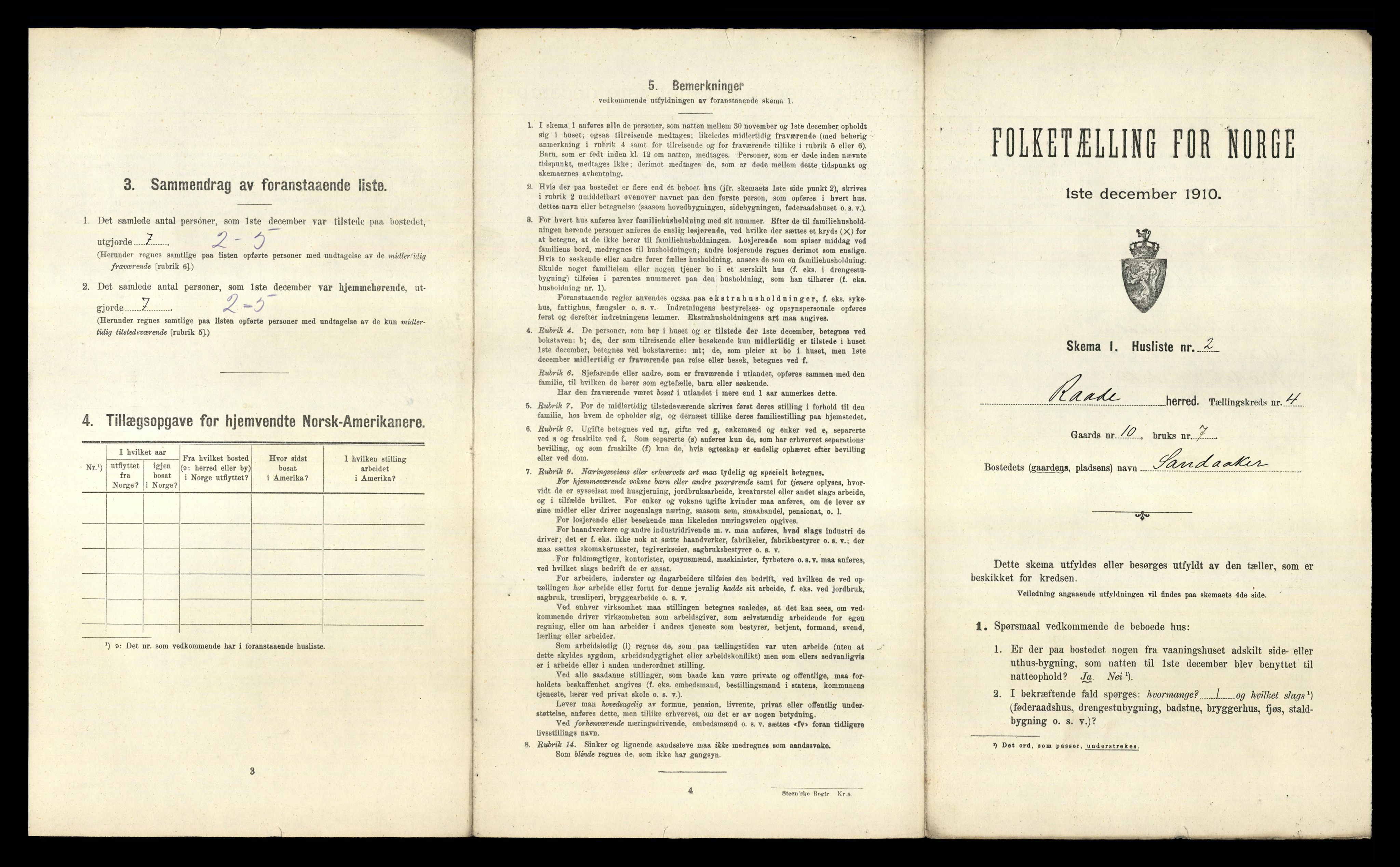 RA, 1910 census for Råde, 1910, p. 534