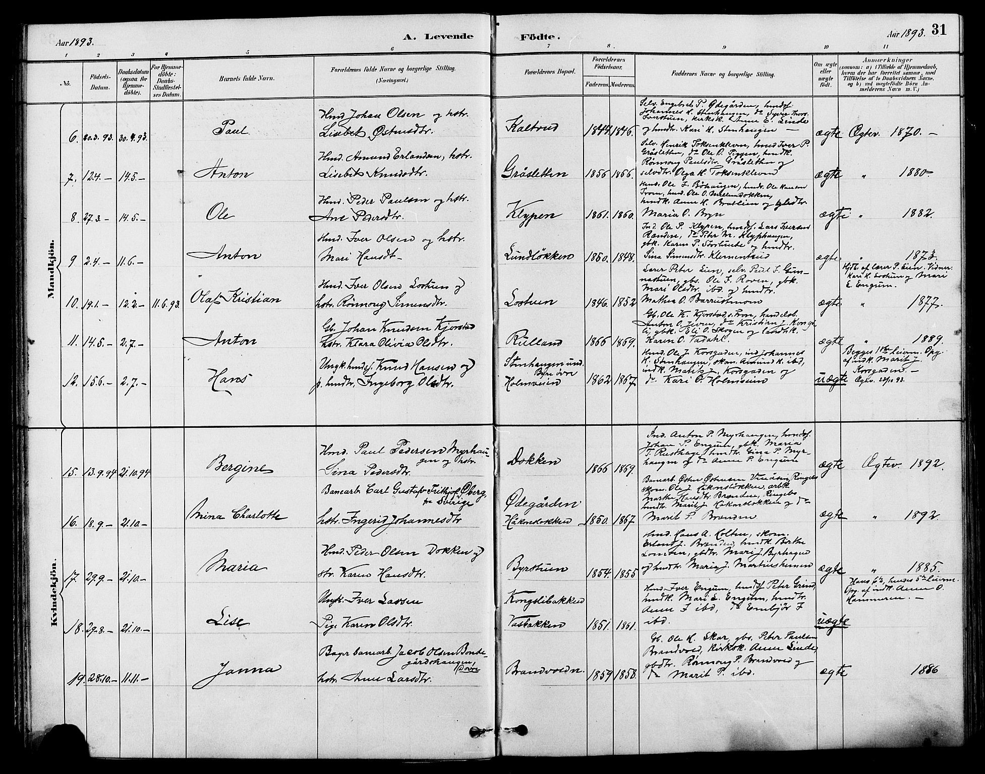 Nord-Fron prestekontor, SAH/PREST-080/H/Ha/Hab/L0004: Parish register (copy) no. 4, 1884-1914, p. 31