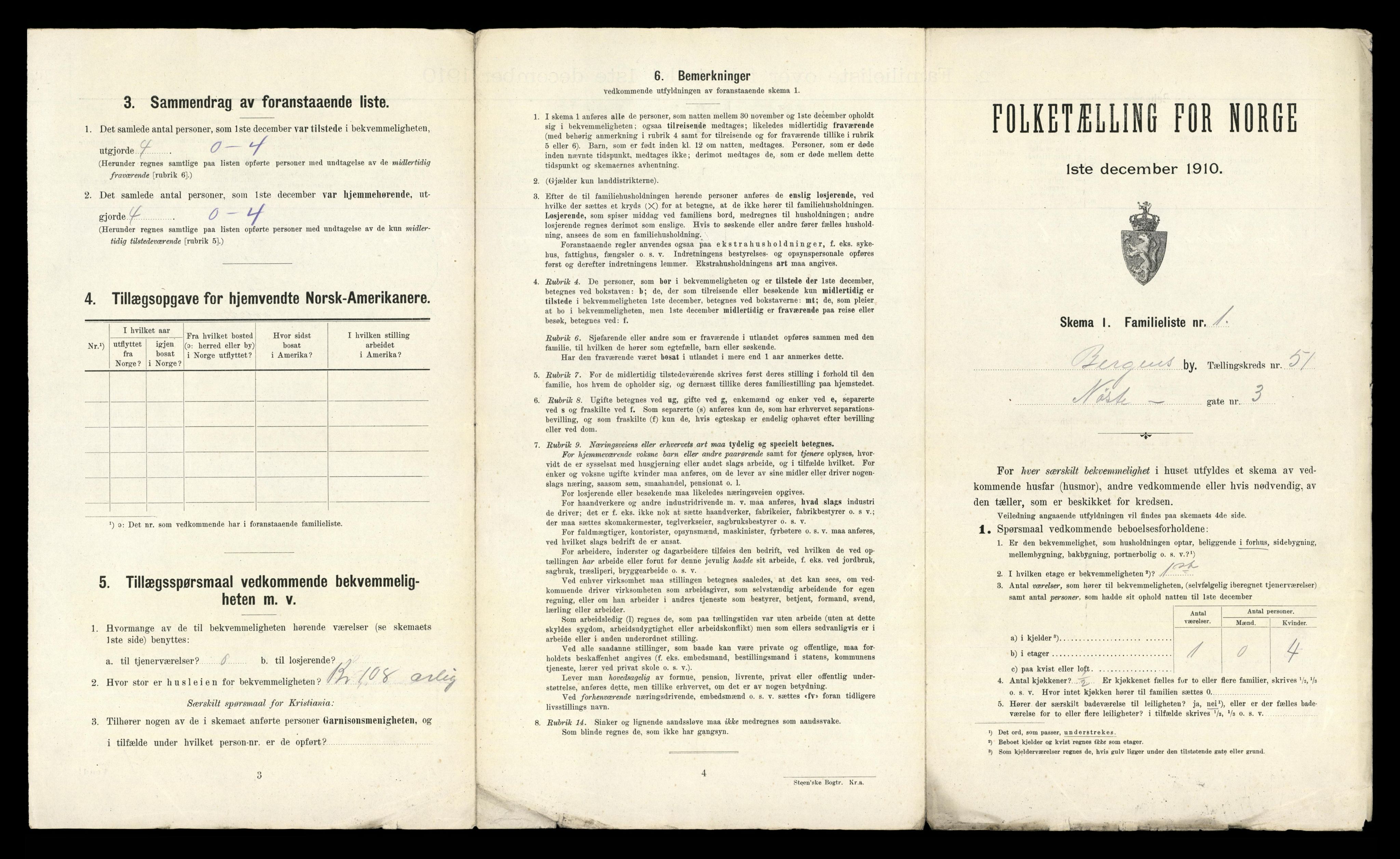 RA, 1910 census for Bergen, 1910, p. 17533