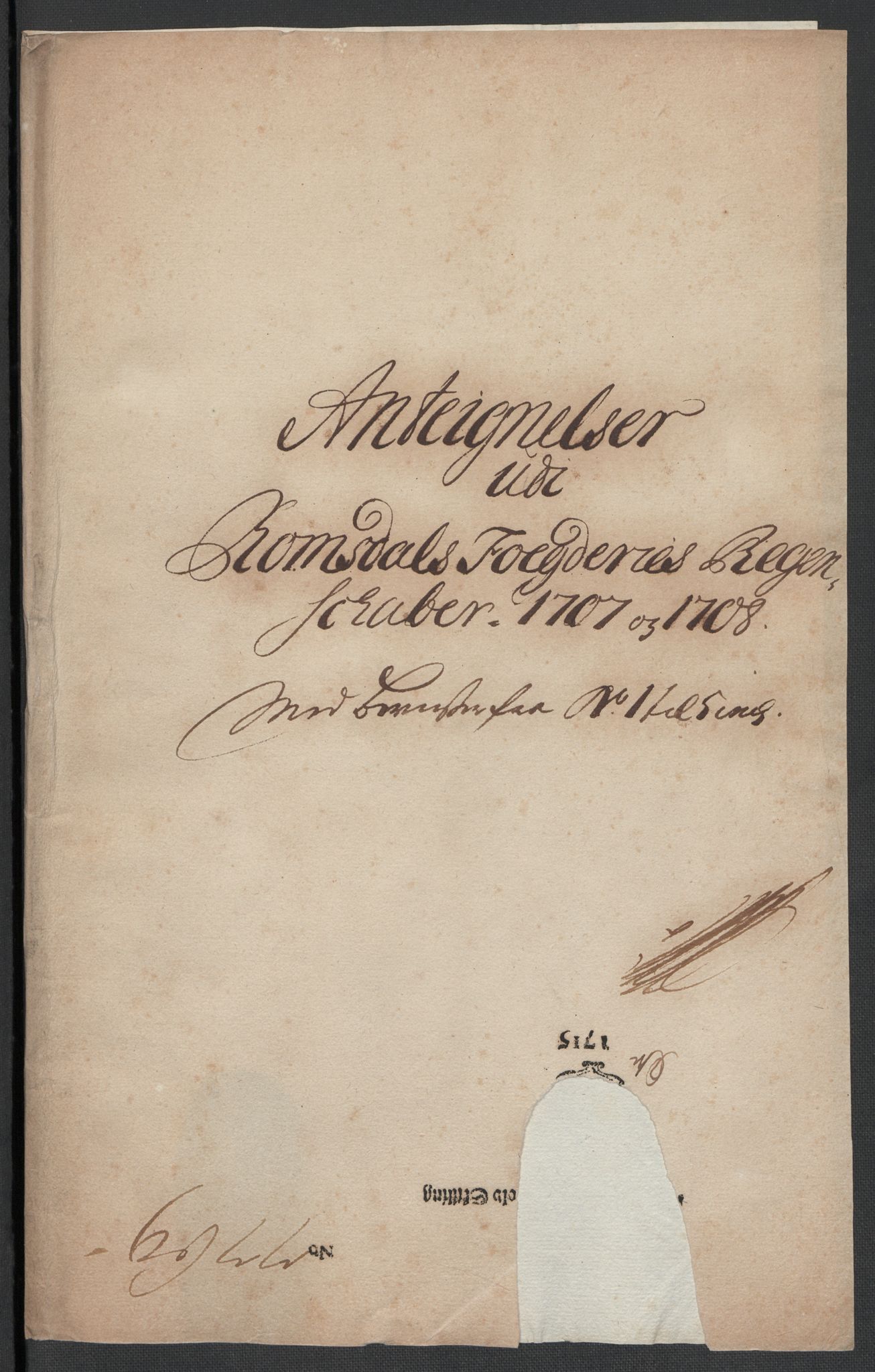 Rentekammeret inntil 1814, Reviderte regnskaper, Fogderegnskap, AV/RA-EA-4092/R55/L3658: Fogderegnskap Romsdal, 1707-1708, p. 345