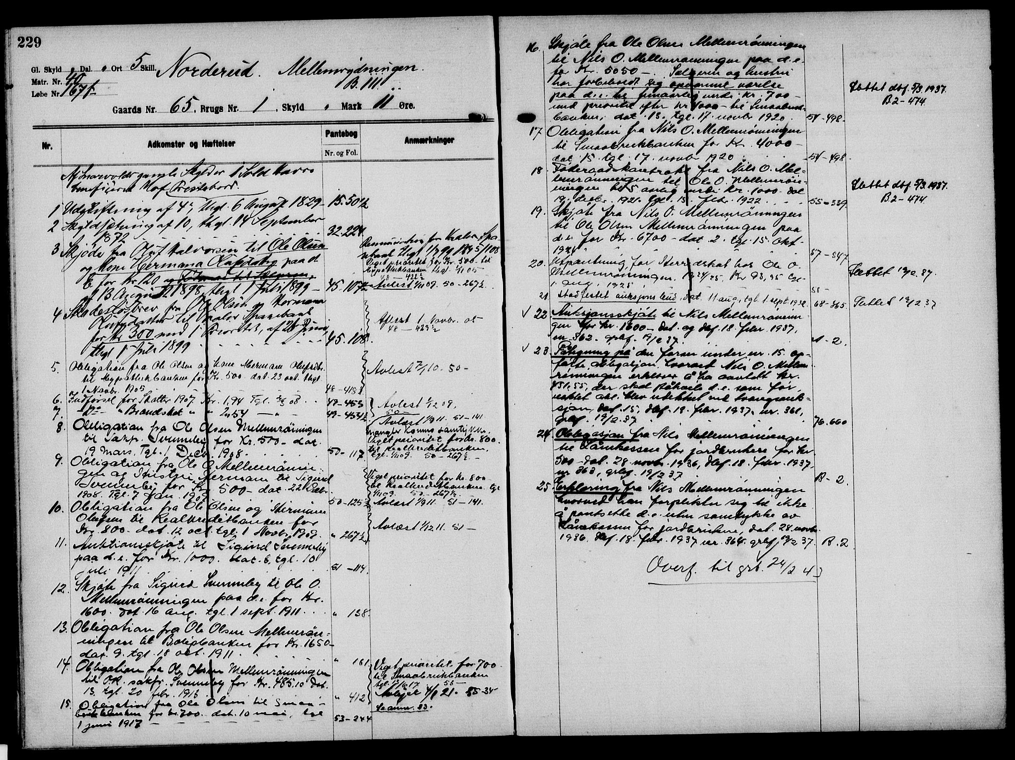 Solør tingrett, AV/SAH-TING-008/H/Ha/Hak/L0005: Mortgage register no. V, 1900-1935, p. 229