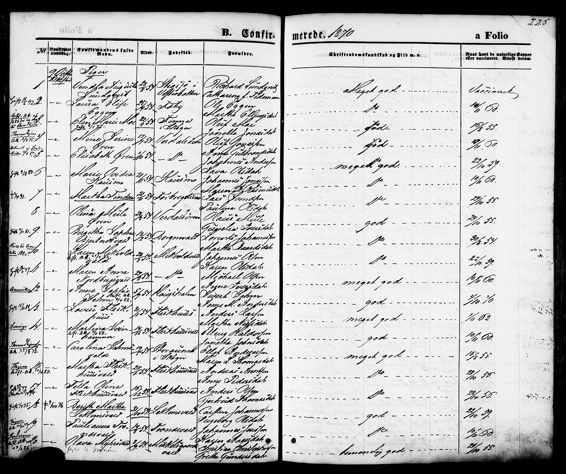 Ministerialprotokoller, klokkerbøker og fødselsregistre - Nord-Trøndelag, AV/SAT-A-1458/723/L0242: Parish register (official) no. 723A11, 1870-1880, p. 224