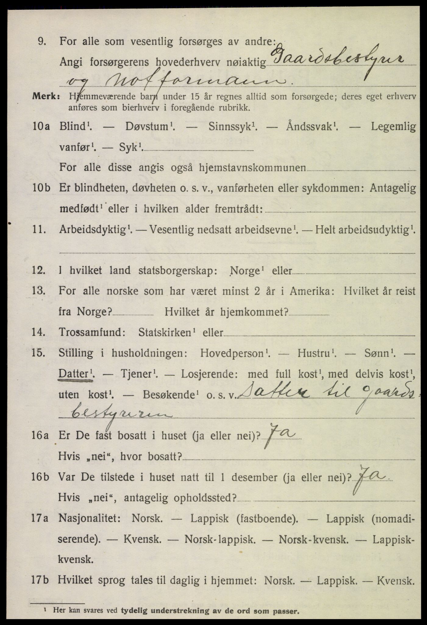 SAT, 1920 census for Leka, 1920, p. 1072