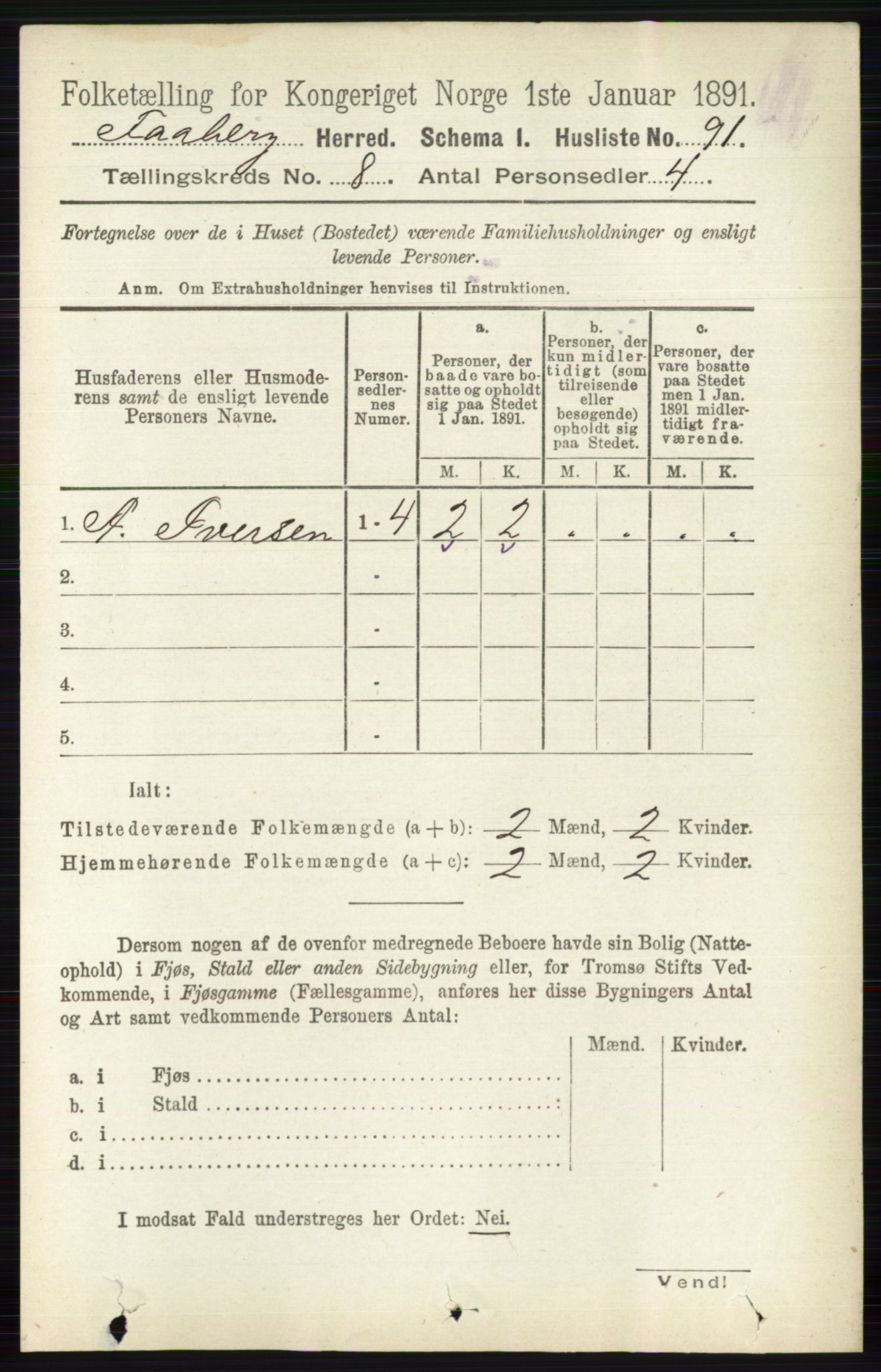 RA, 1891 census for 0524 Fåberg, 1891, p. 3413