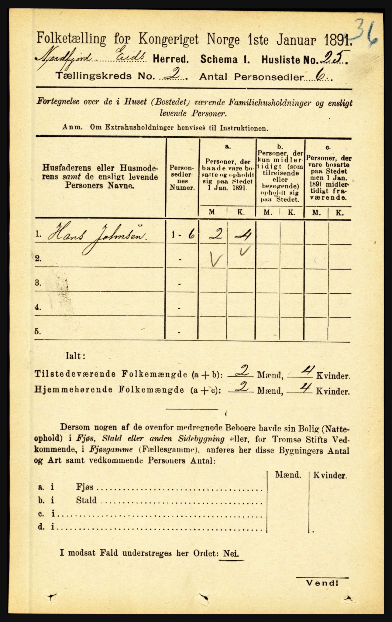 RA, 1891 census for 1443 Eid, 1891, p. 303