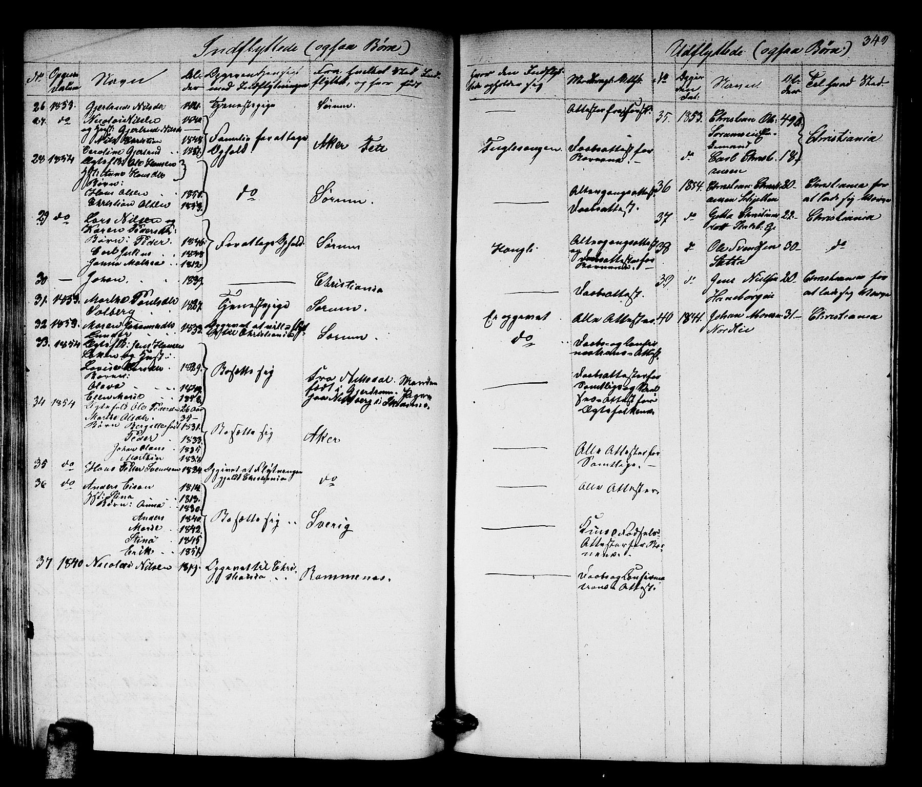 Skedsmo prestekontor Kirkebøker, AV/SAO-A-10033a/G/Ga/L0001: Parish register (copy) no. I 1, 1830-1854, p. 349