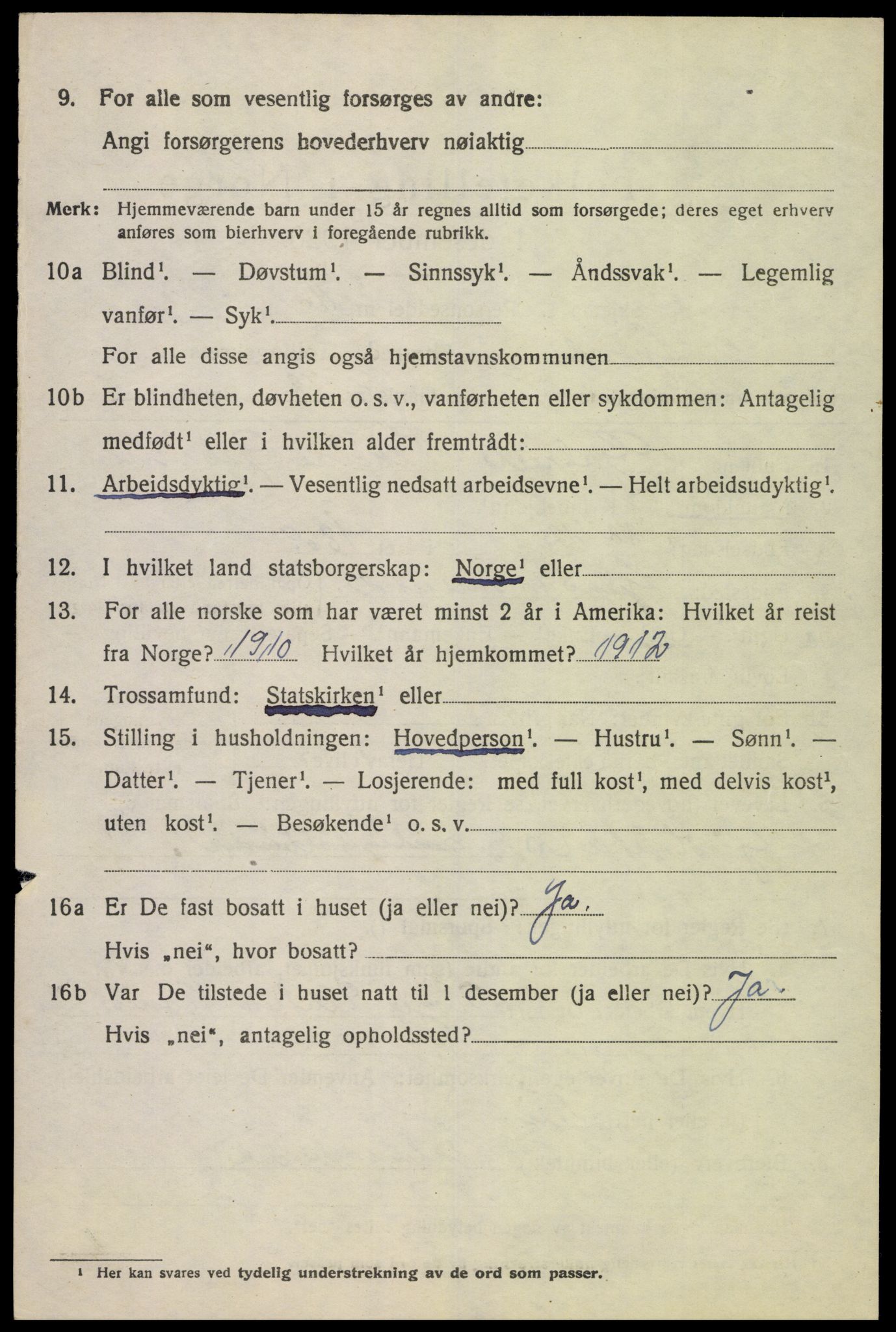 SAK, 1920 census for Spind, 1920, p. 1662
