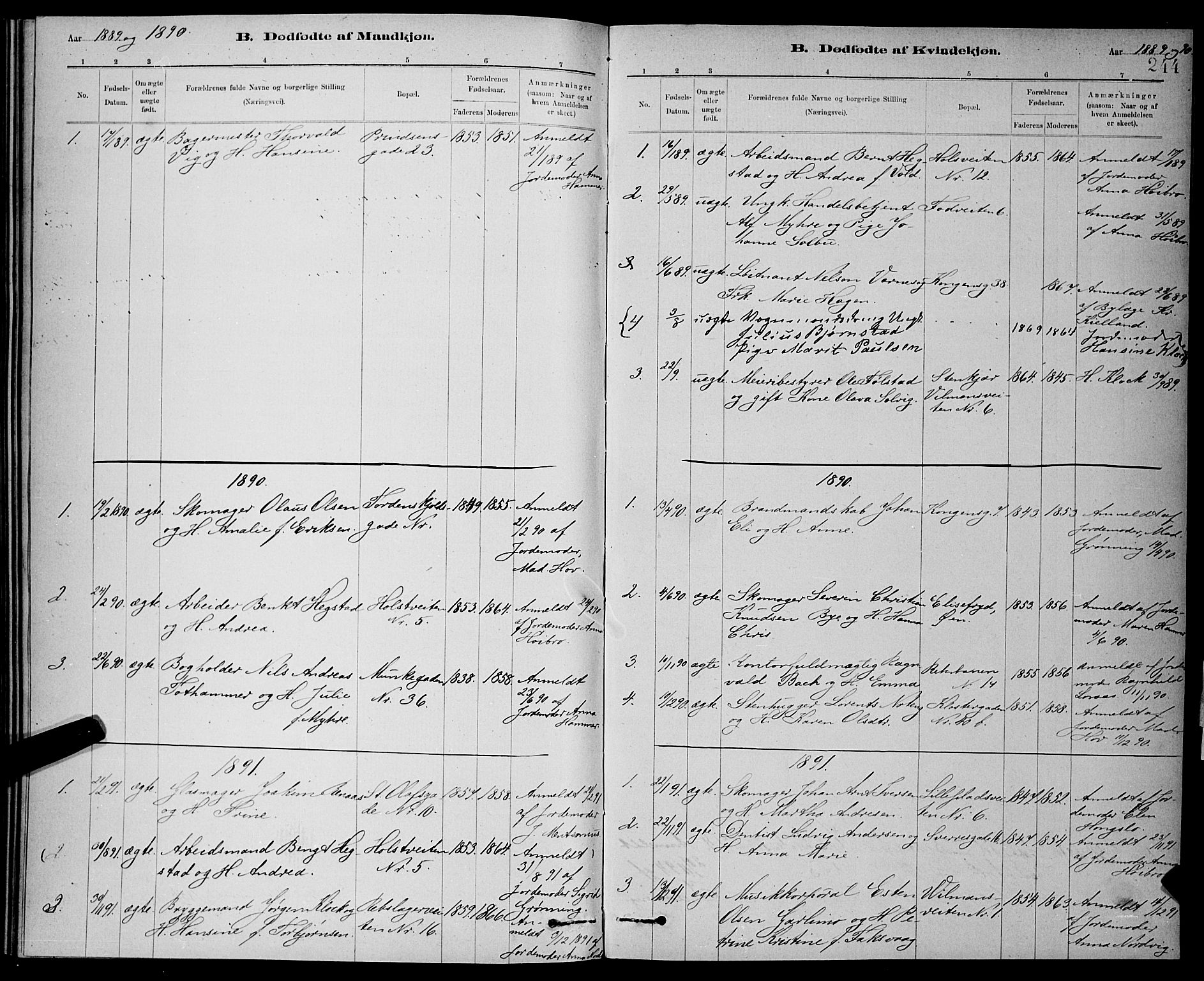 Ministerialprotokoller, klokkerbøker og fødselsregistre - Sør-Trøndelag, SAT/A-1456/601/L0092: Parish register (copy) no. 601C10, 1884-1897, p. 244