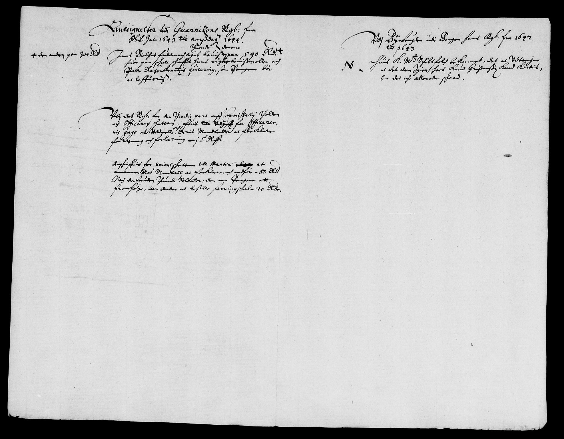 Rentekammeret inntil 1814, Reviderte regnskaper, Lensregnskaper, AV/RA-EA-5023/R/Rb/Rbt/L0098: Bergenhus len, 1642-1644