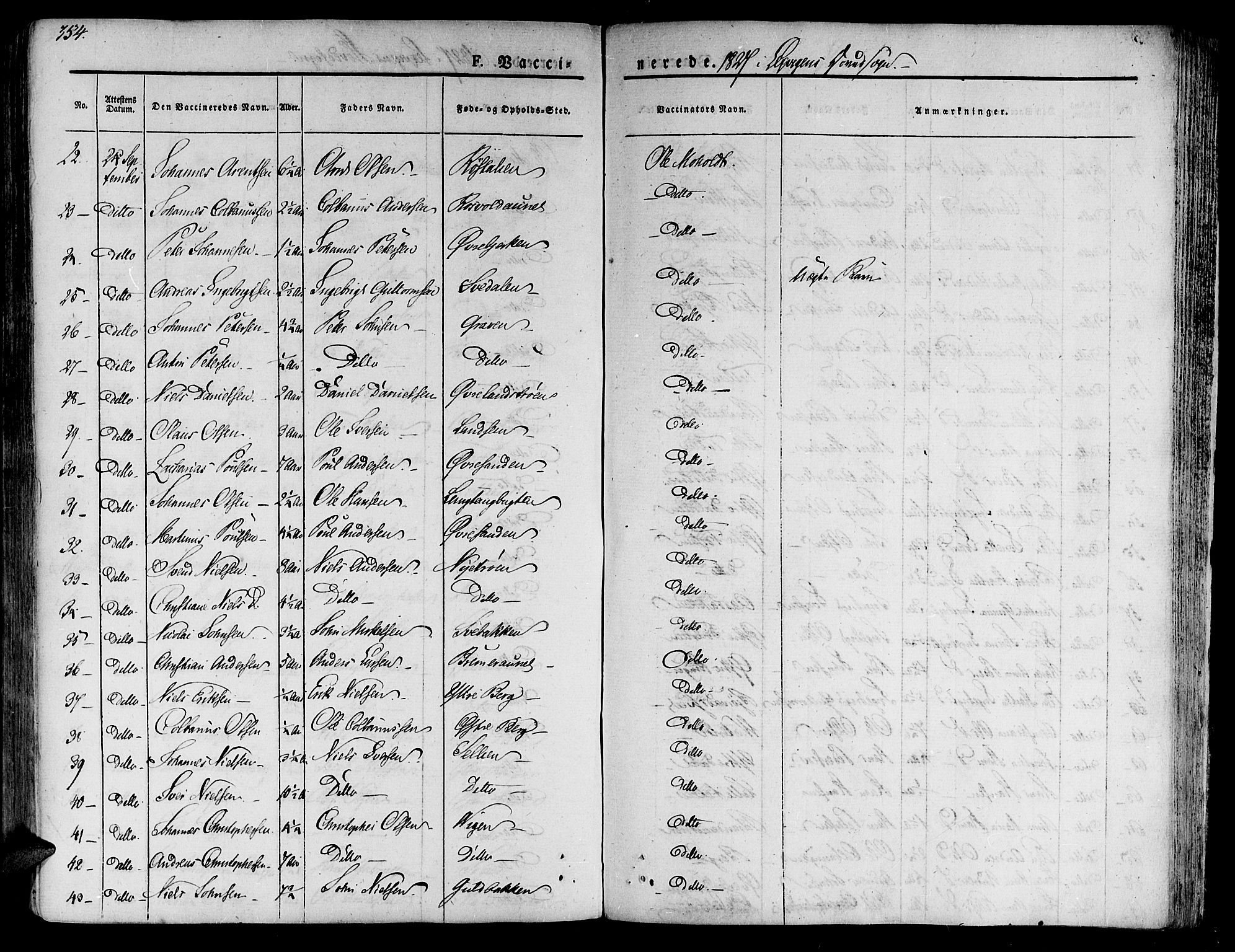 Ministerialprotokoller, klokkerbøker og fødselsregistre - Nord-Trøndelag, AV/SAT-A-1458/701/L0006: Parish register (official) no. 701A06, 1825-1841, p. 354