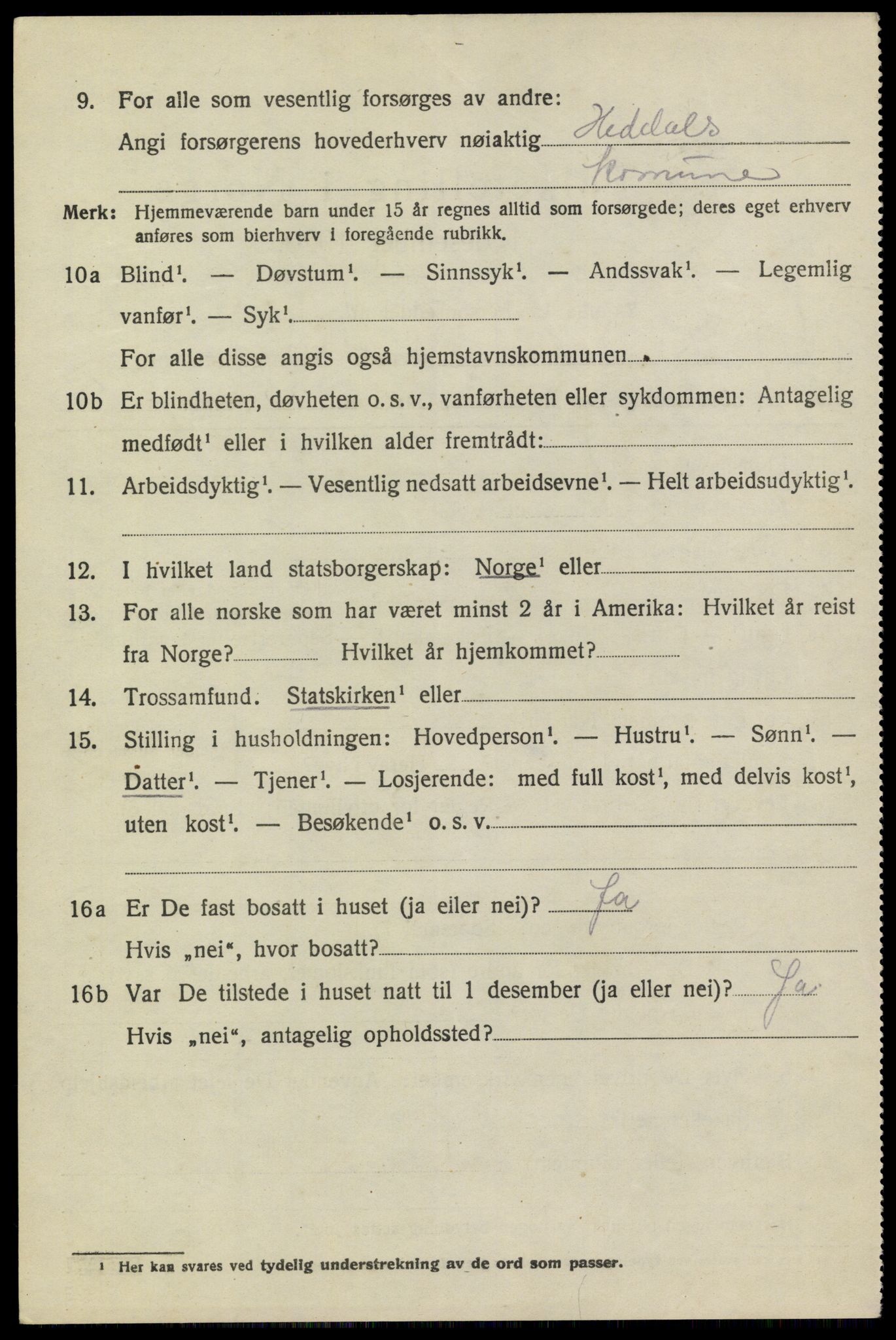 SAKO, 1920 census for Heddal, 1920, p. 6577