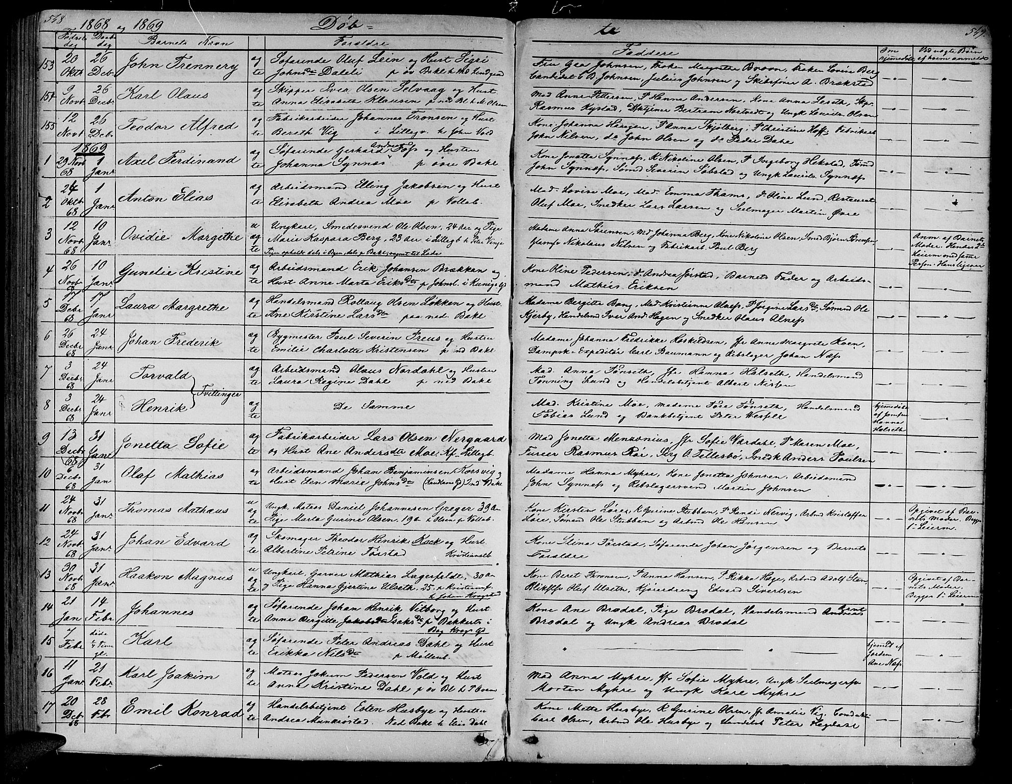 Ministerialprotokoller, klokkerbøker og fødselsregistre - Sør-Trøndelag, SAT/A-1456/604/L0219: Parish register (copy) no. 604C02, 1851-1869, p. 548-549