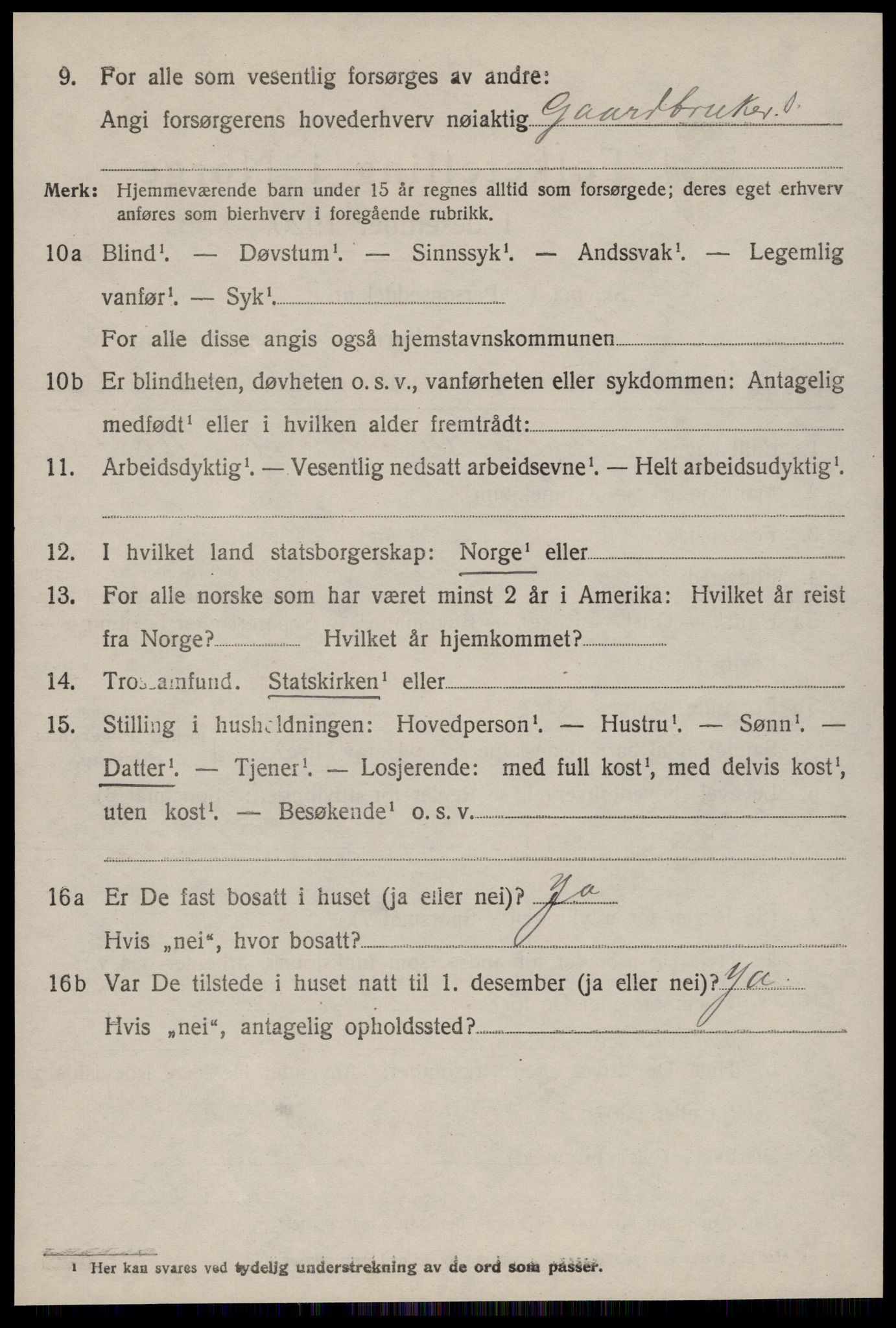 SAT, 1920 census for Aukra, 1920, p. 6942